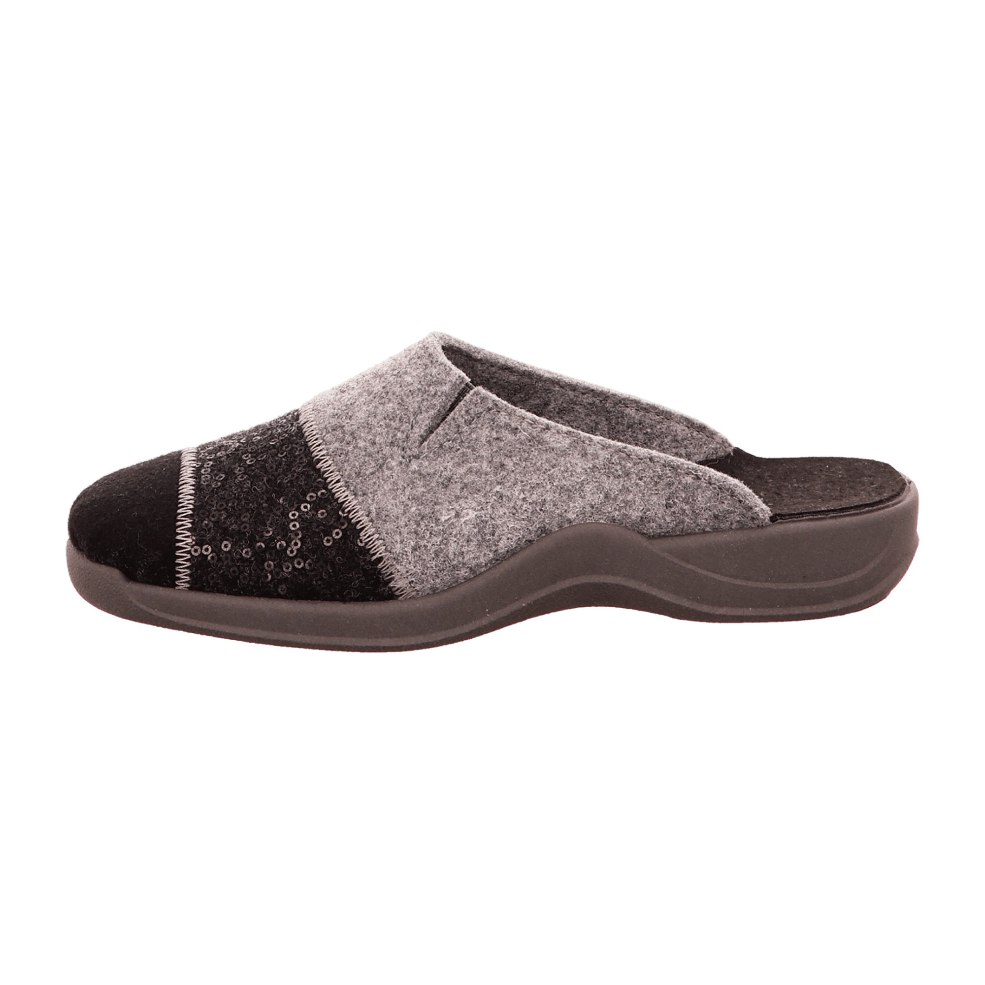 Rohde Vaasa-D Women's Gray Felt Shoes with Wedge Heel for Fall/Winter