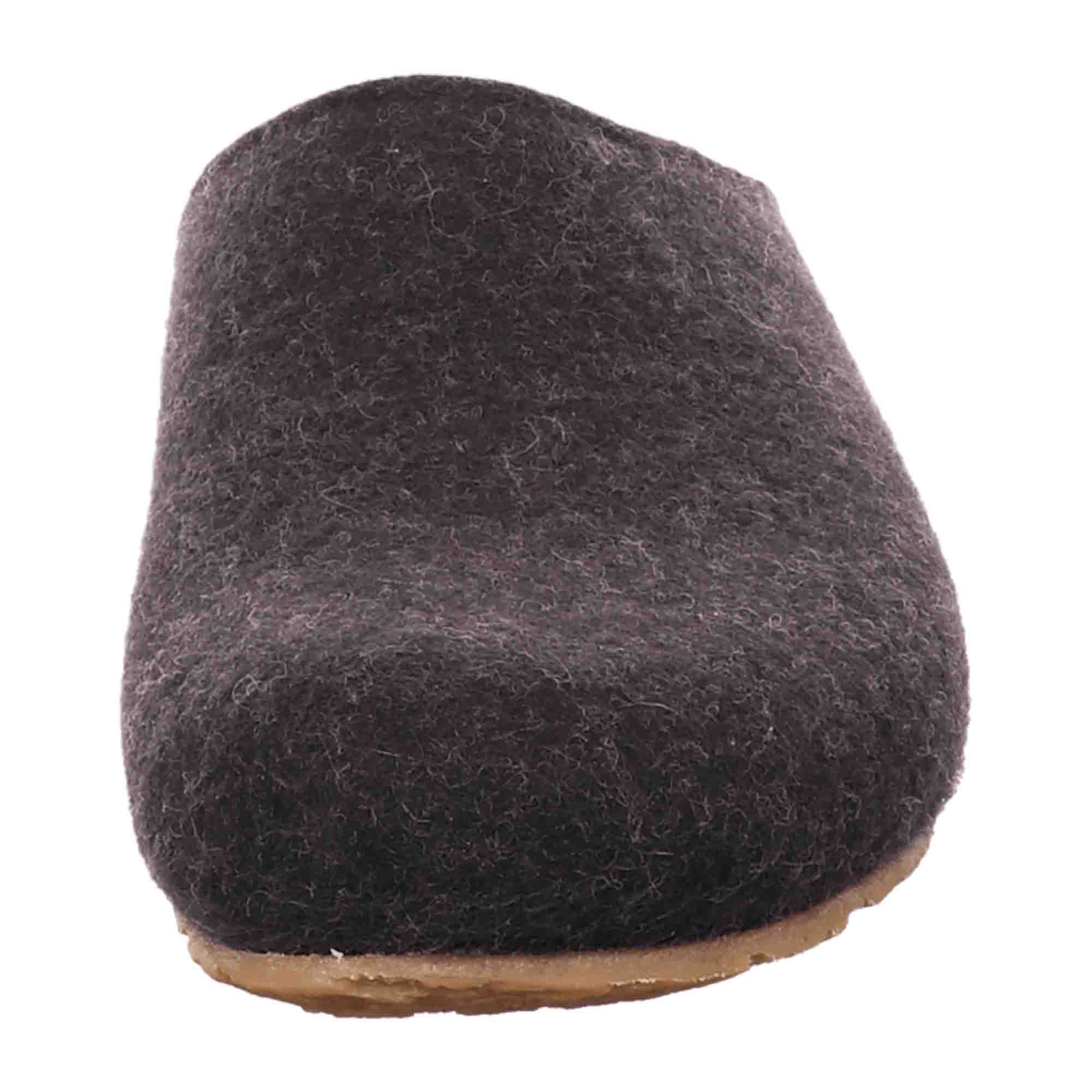 Haflinger Men's Slippers - Stylish & Comfortable Grey Wool