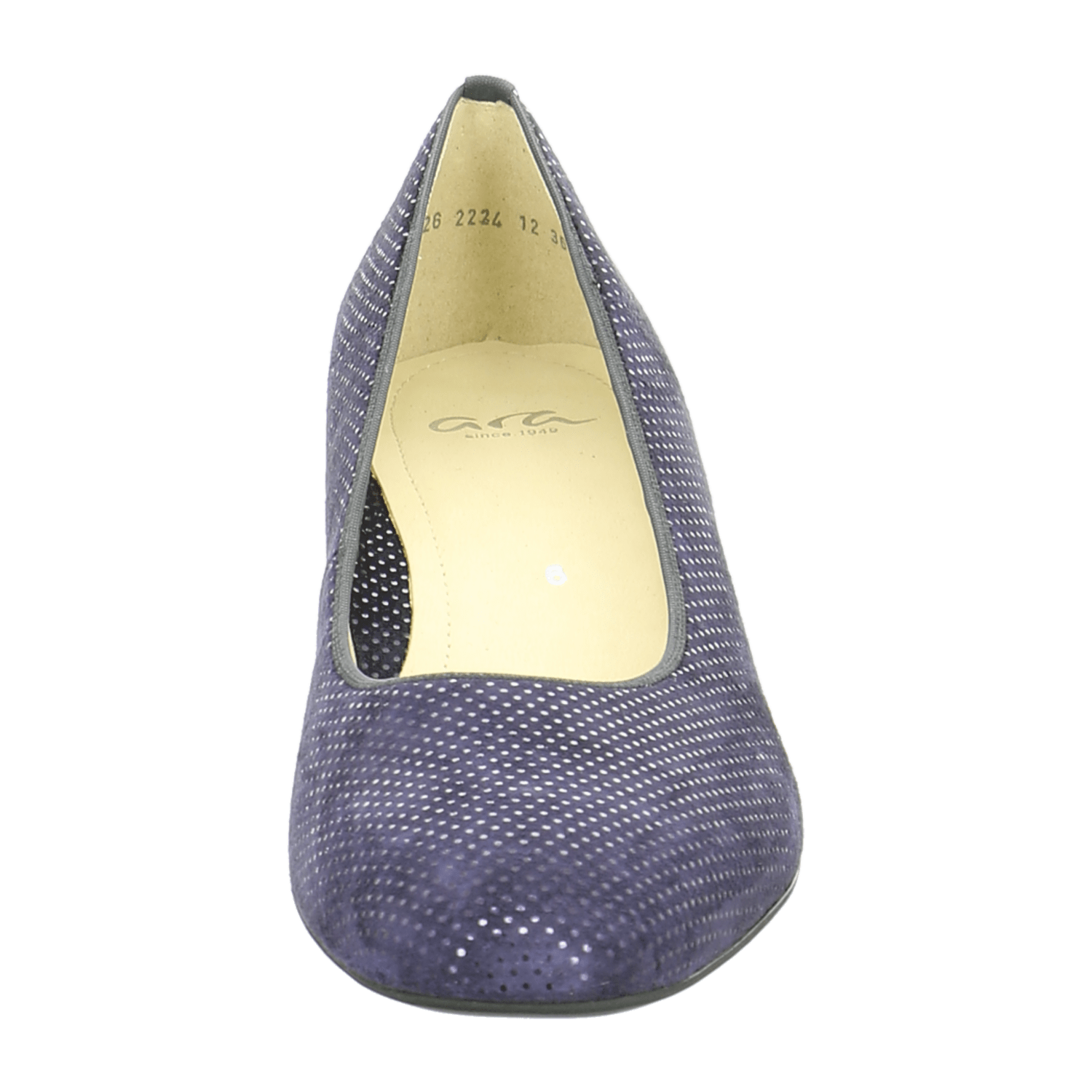 ARA MILANO Women's Blue Smooth Leather Slip-On Loafers