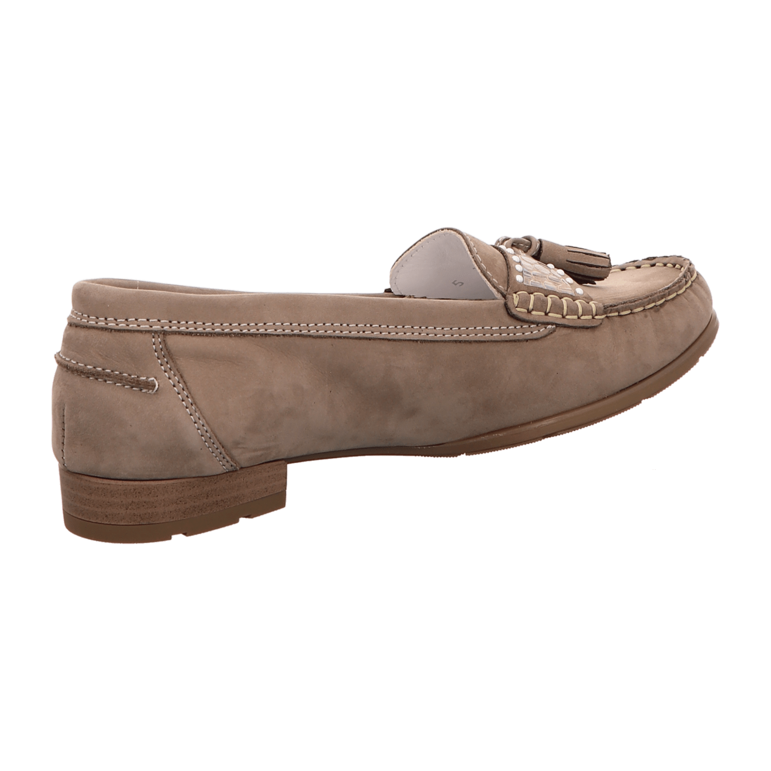 ARA Women's Brown Cotton Lace-Up Comfort Moccasin Slippers