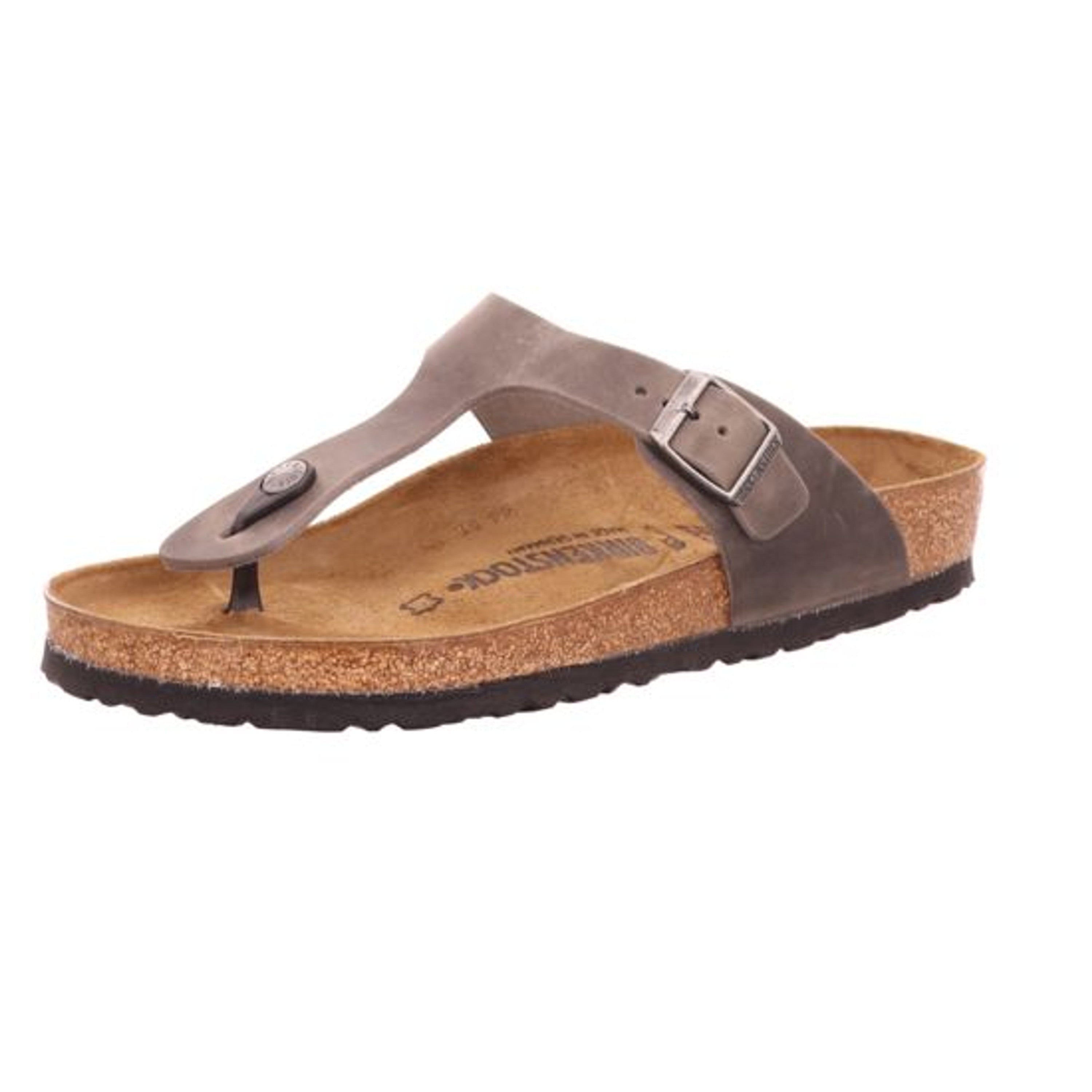 Birkenstock Gizeh Toe Separator Regular Gray Fat leather - Bartel-Shop
