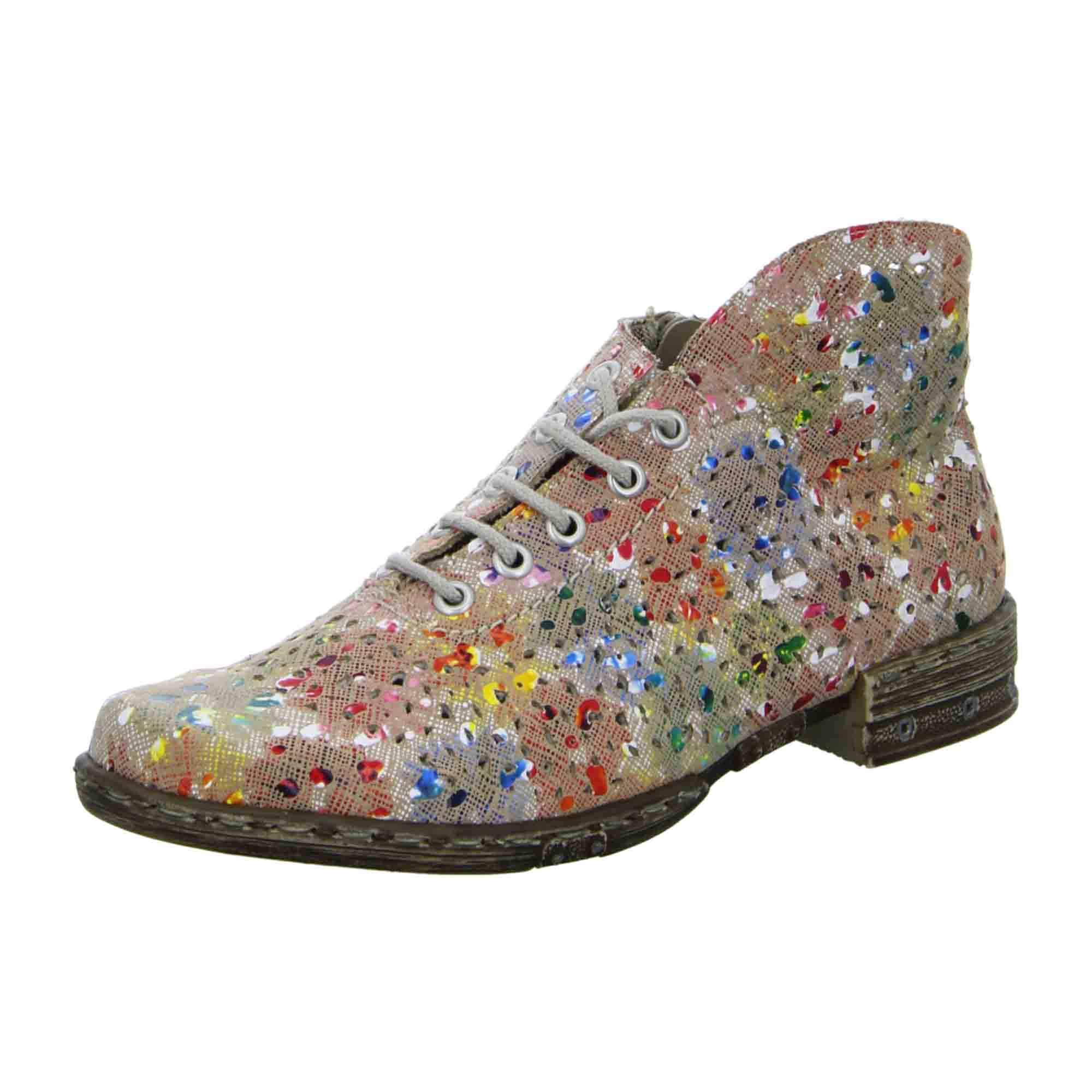 Rieker Women's Colorful Lace-Up Ankle Boots with Warm Lining