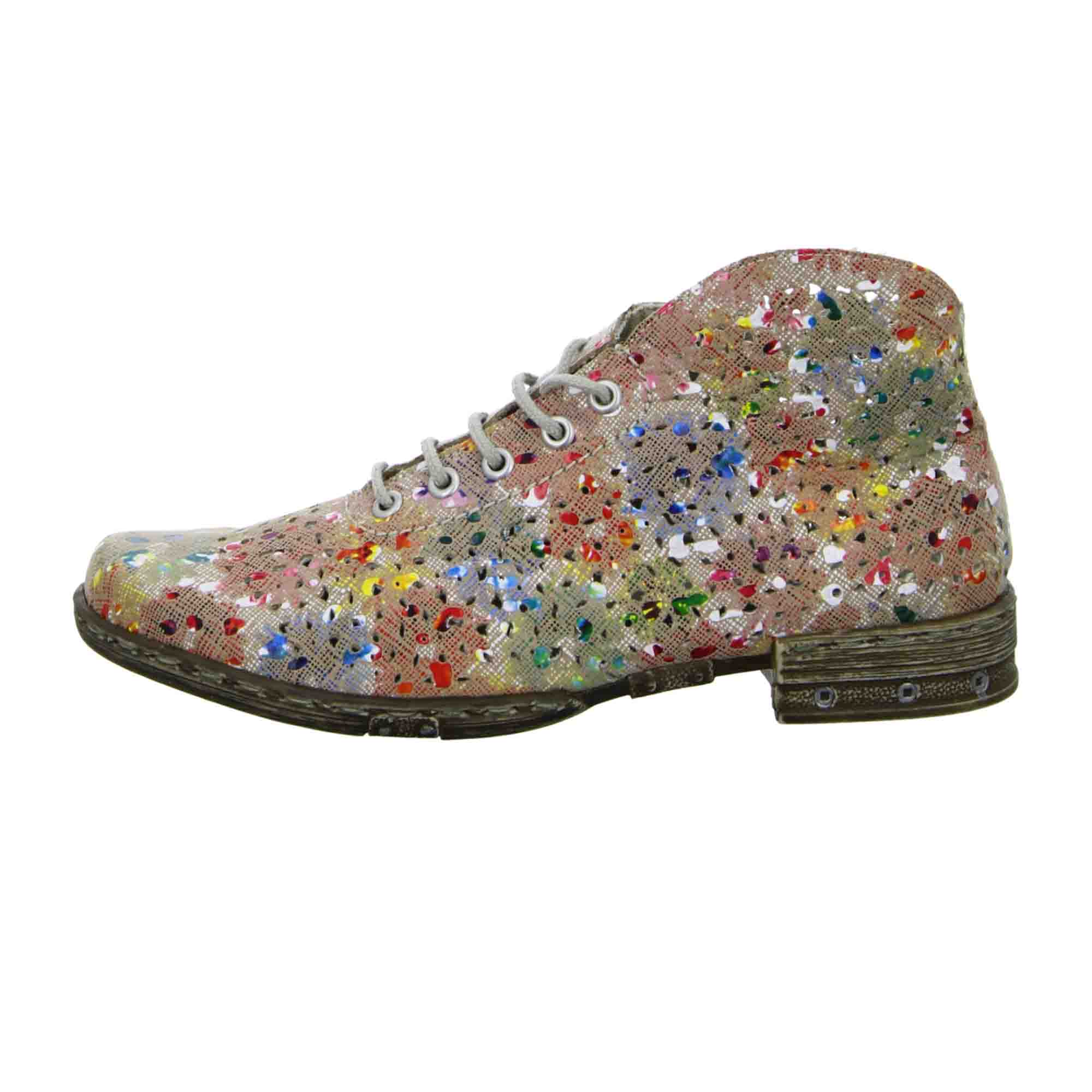 Rieker Women's Colorful Lace-Up Ankle Boots with Warm Lining