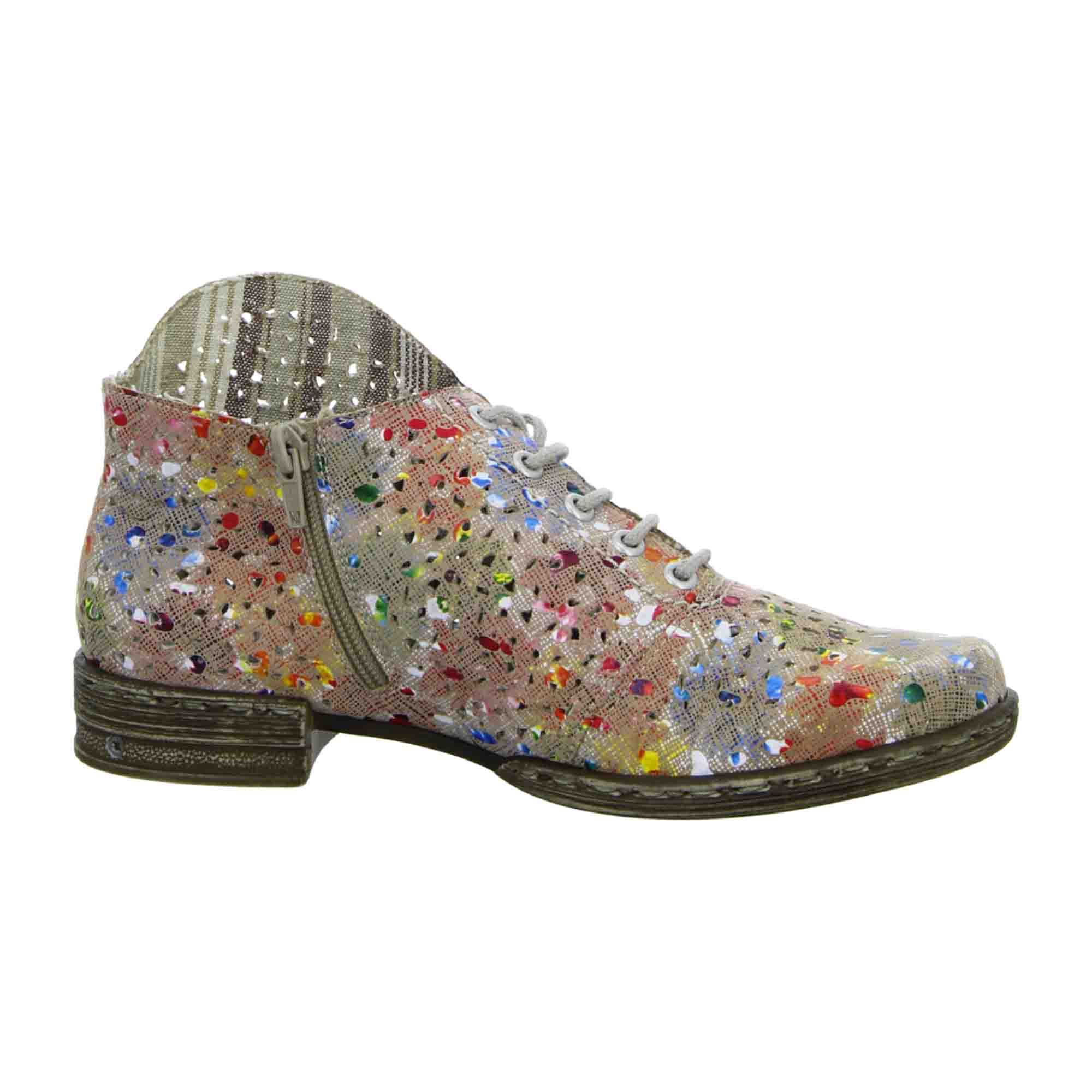 Rieker Women's Colorful Lace-Up Ankle Boots with Warm Lining