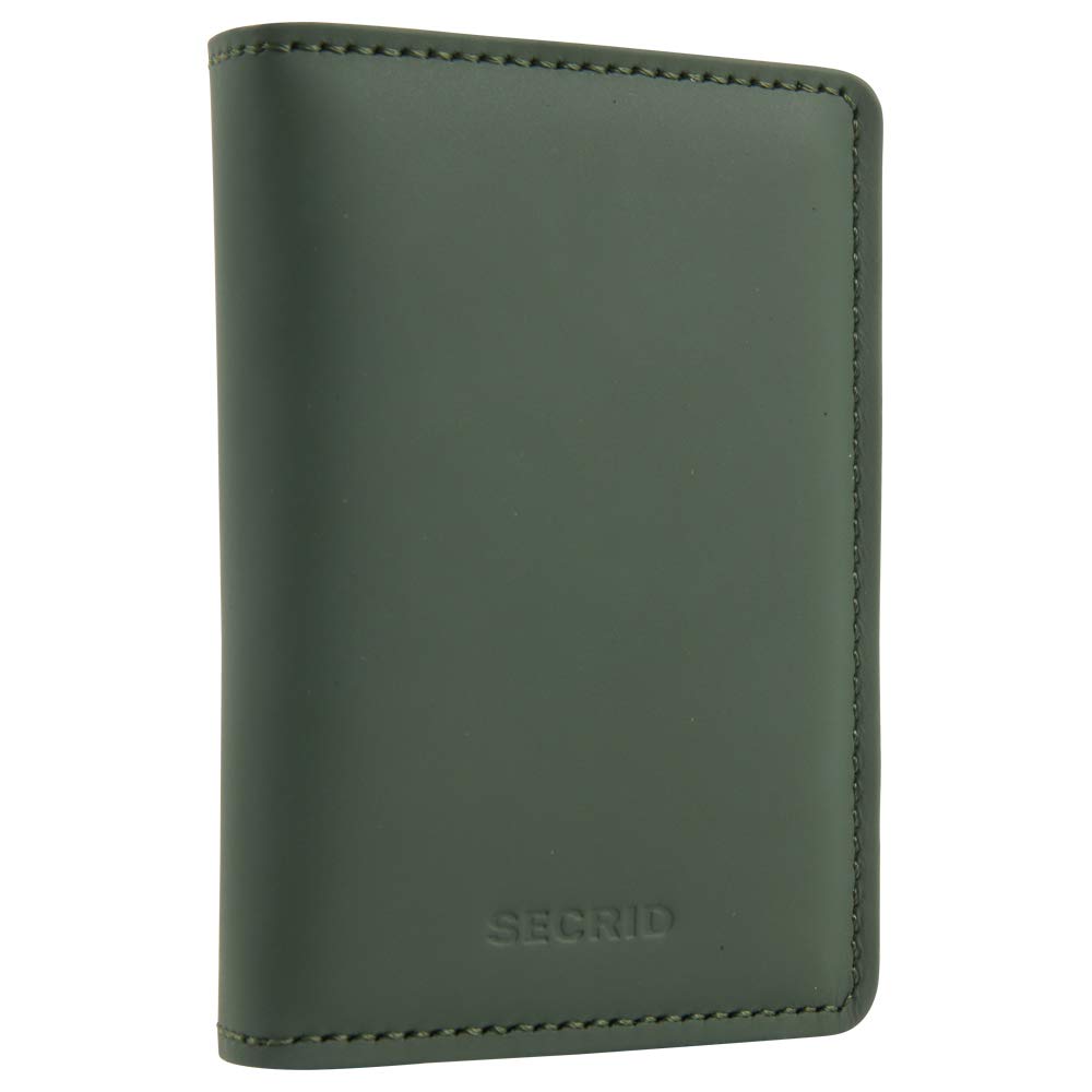 Secrid Slim Wallet Green-Black Leather Card Holder - RFID Cardprotector