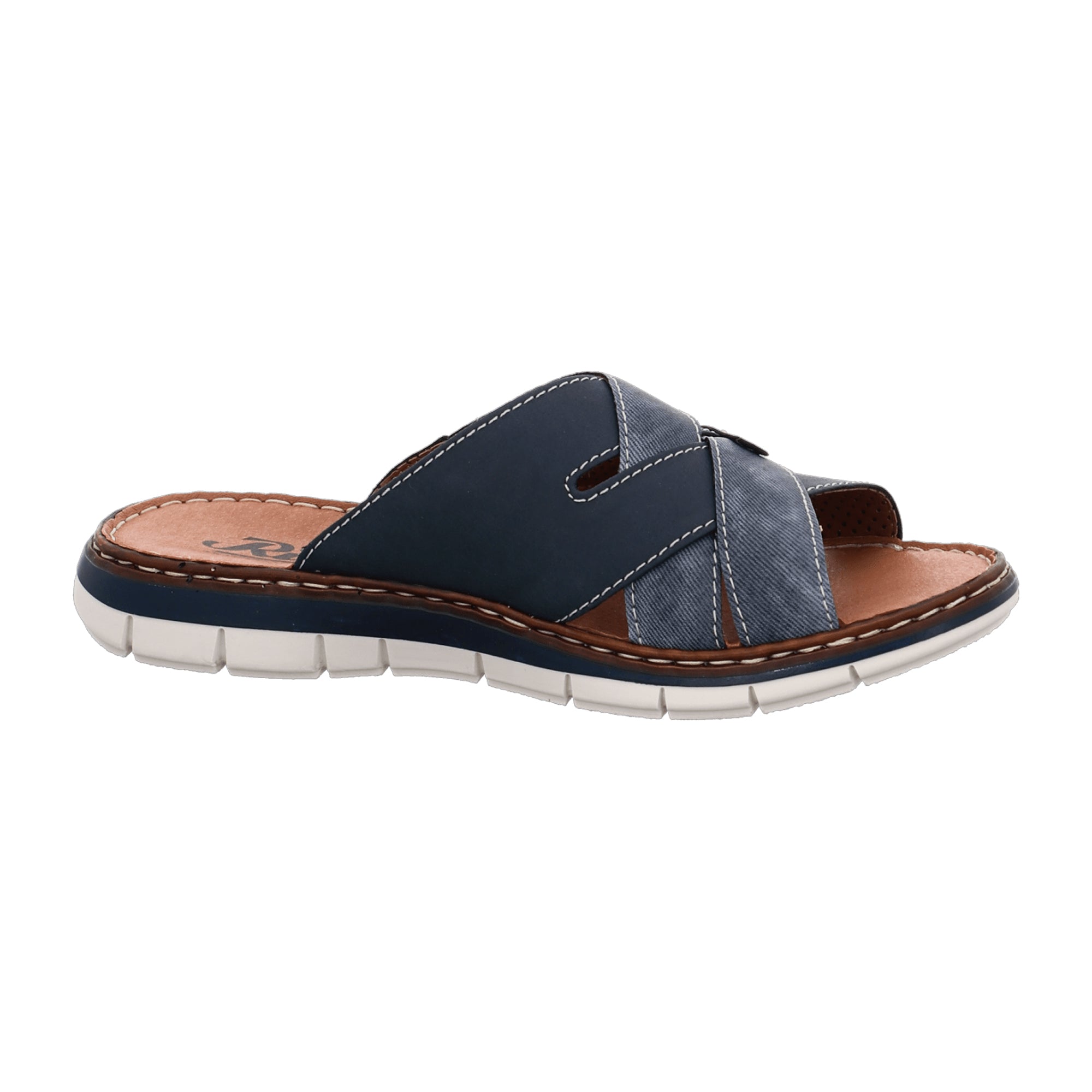 Rieker Blue Slip-On Sandals Lightweight Shock-Absorbing Sole Comfortable Fit