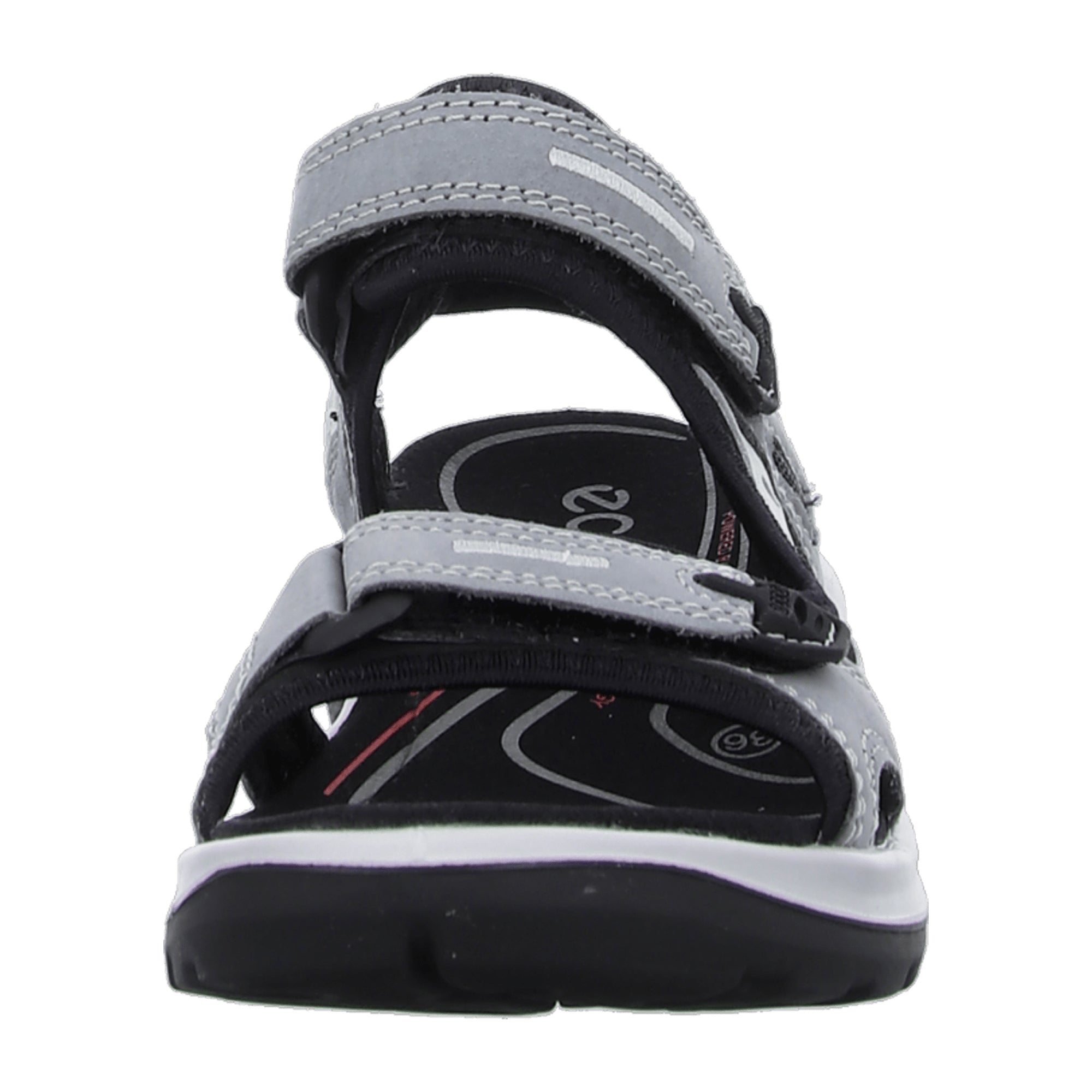 Ecco OFFROAD Women's Sandals, Grey - Comfortable Trekking Footwear with Triple Velcro Closure