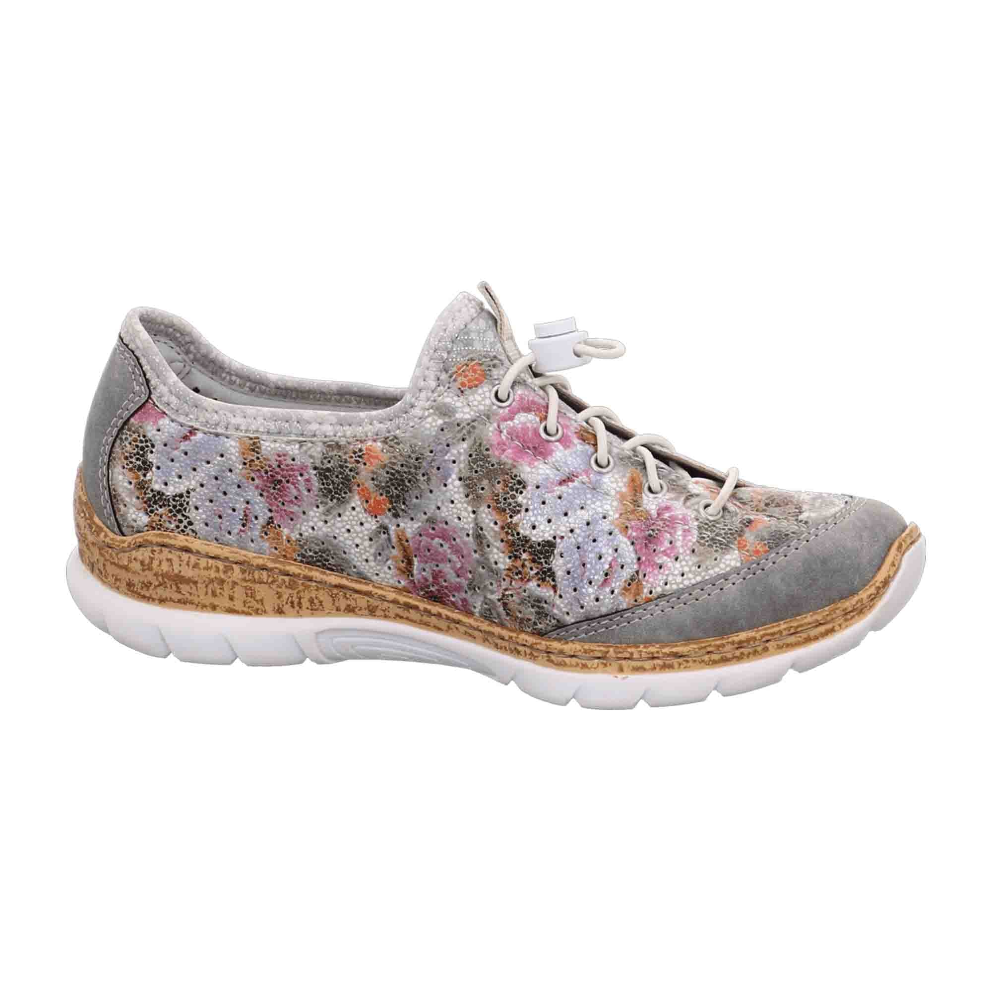 Rieker Women's Gray Slip-On Sneakers Comfortable Cushioned Lightweight Sole