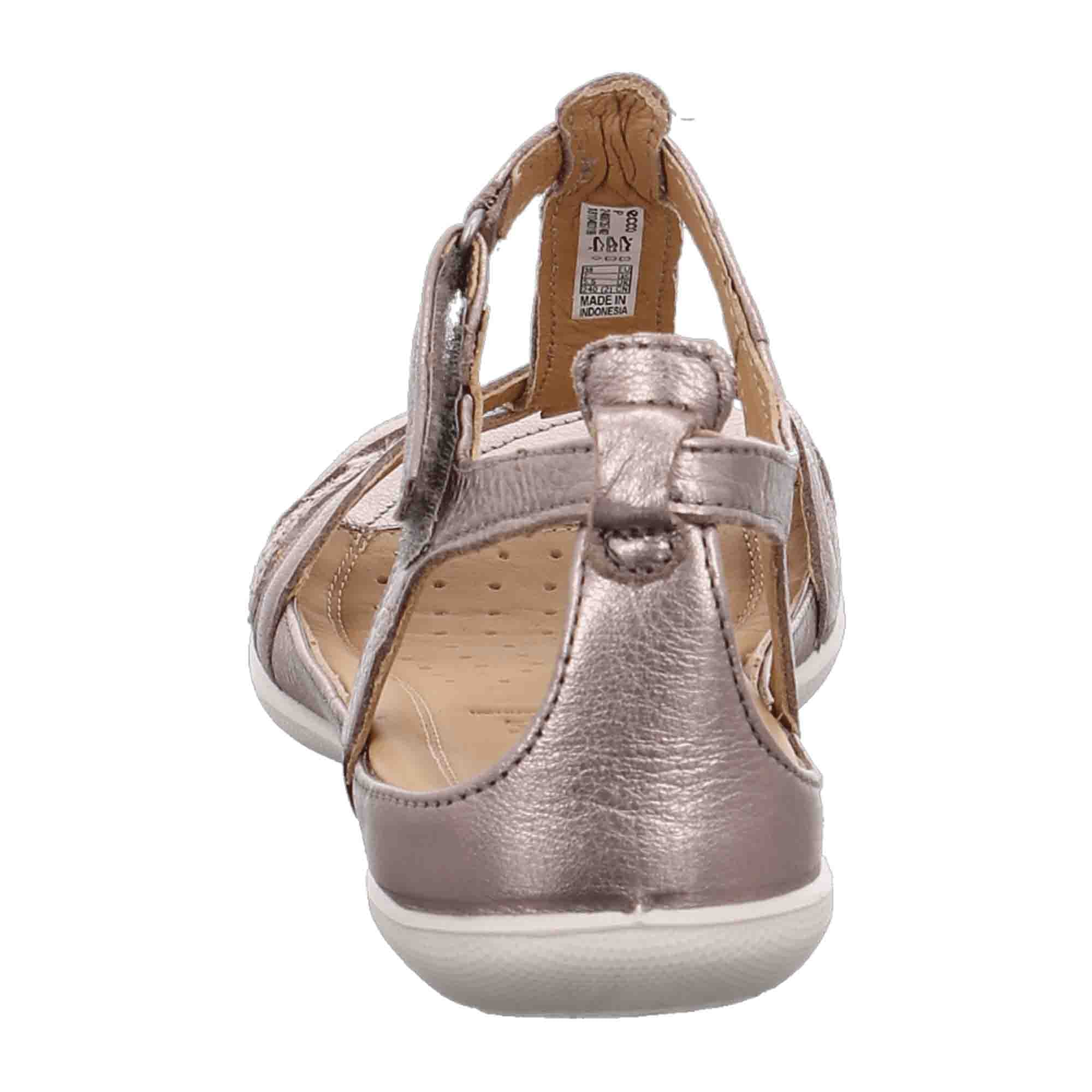 ECCO Flash Women's Silver Sandals - Elegant Strappy Design with Comfort Fit