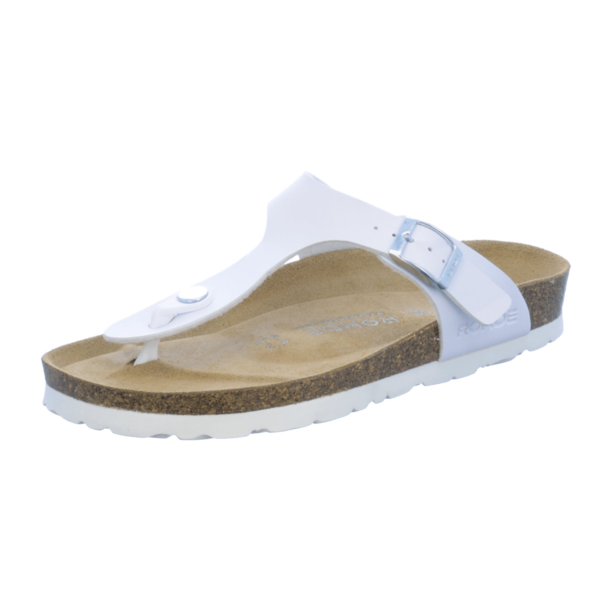 Rohde Softino Women's White Sandals Textile Synthetic Open Toe Adjustable Strap