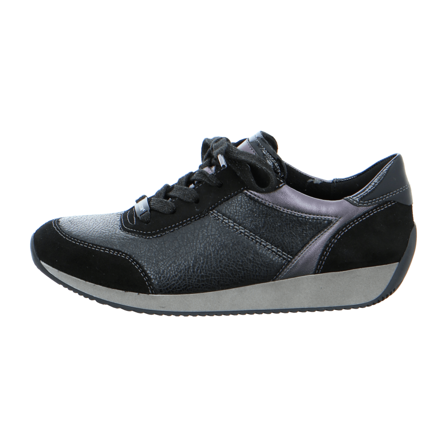 ARA LISBON Women's Lace-Up Shoes Suede Black Low-Cut Cold Weather Lined - Bartel-Shop