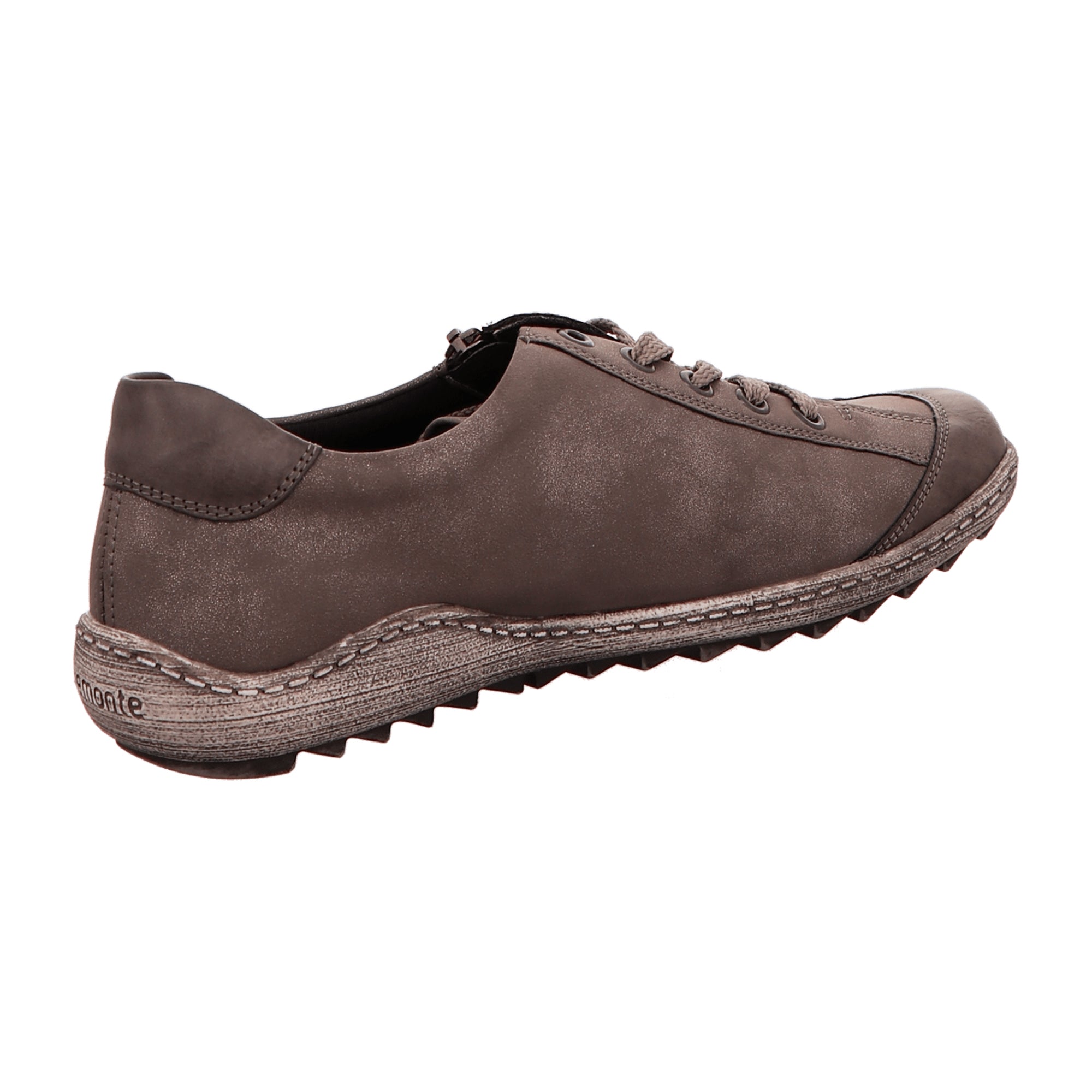 Remonte Women's Gray Sneaker with Sparkling Elements and Zipper, Water Repellent - Bartel-Shop