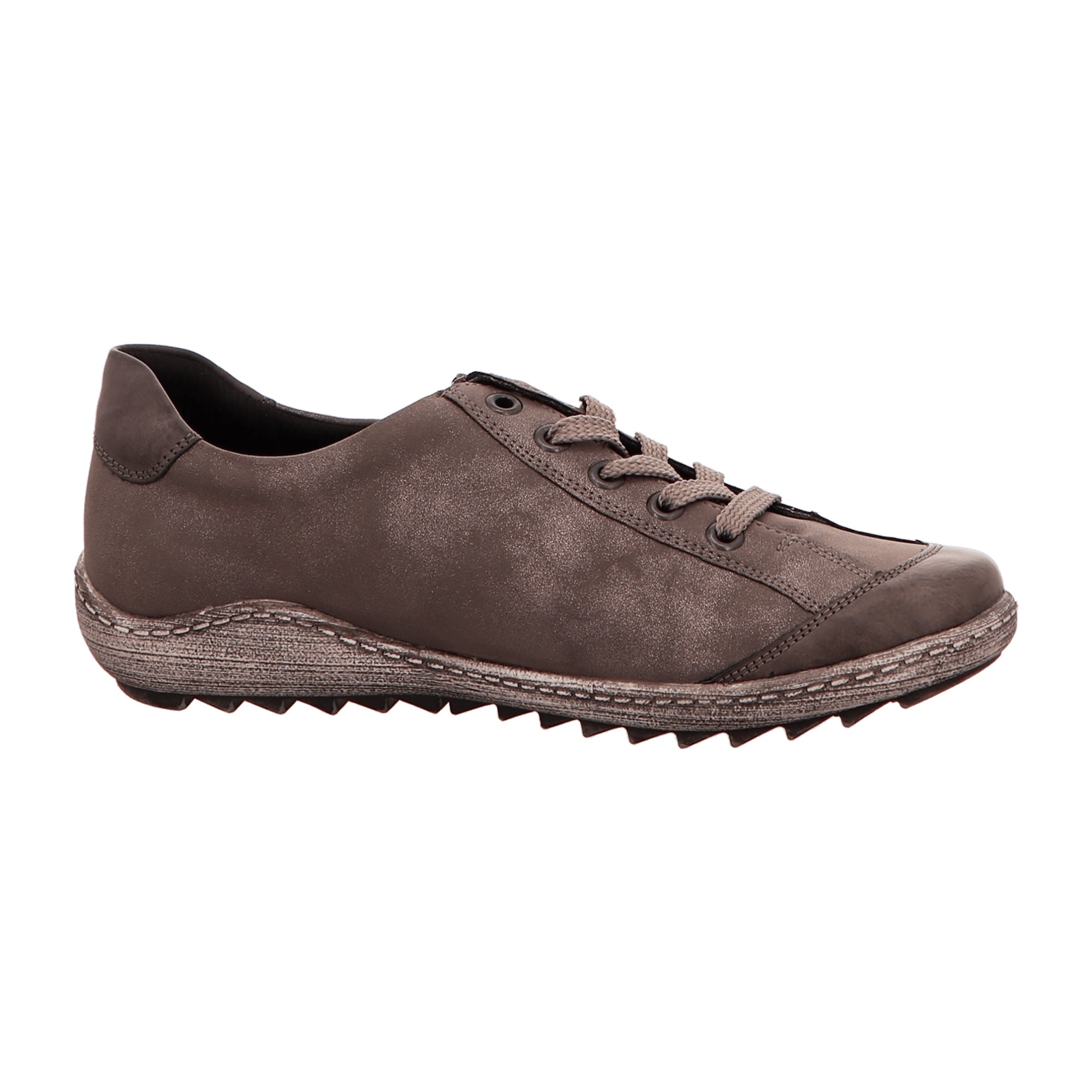 Remonte Women's Gray Sneaker with Sparkling Elements and Zipper, Water Repellent - Bartel-Shop