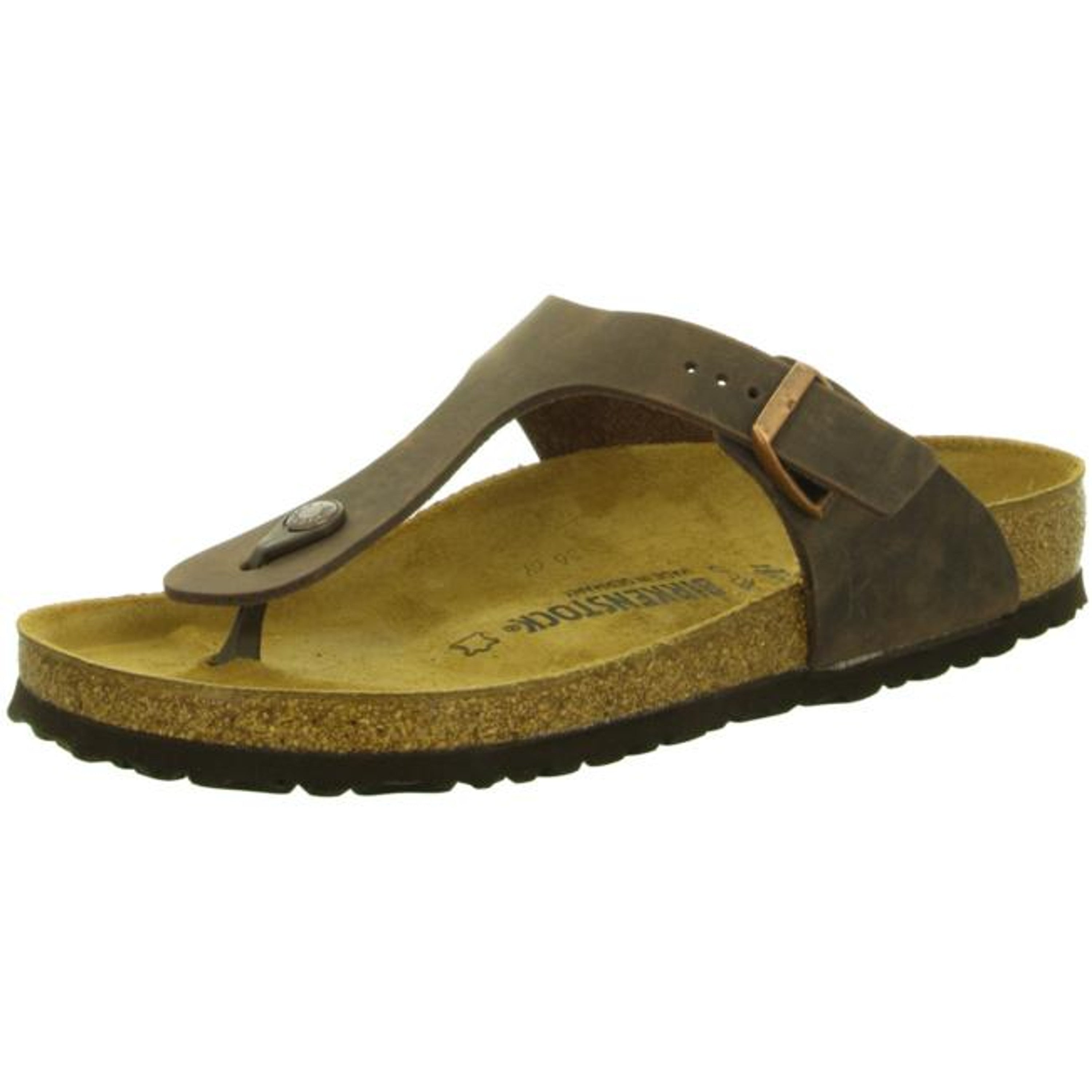 Birkenstock Gizeh Habana Leather Sandals Slides Thongs Flip-Flops regular - Bartel-Shop