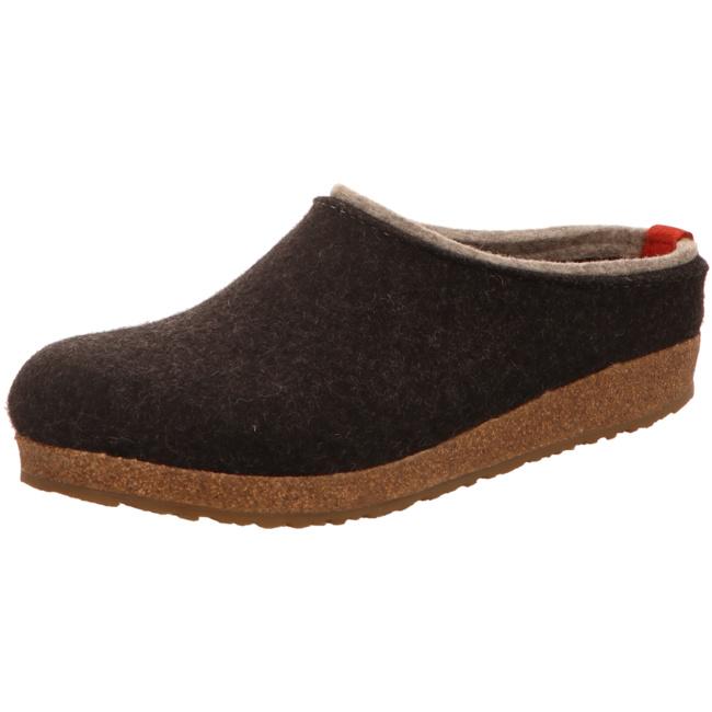 Haflinger Slippers gray male Sandals Clogs Felt - Bartel-Shop