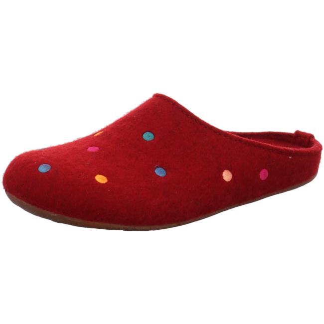 Haflinger Slippers red female Sandals Clogs - Bartel-Shop