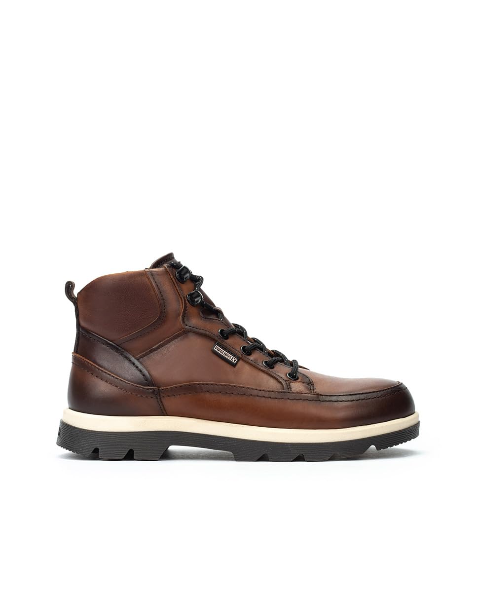 Pikolinos Men Ankle Boots Leather Cuero Redonda Lace-Up