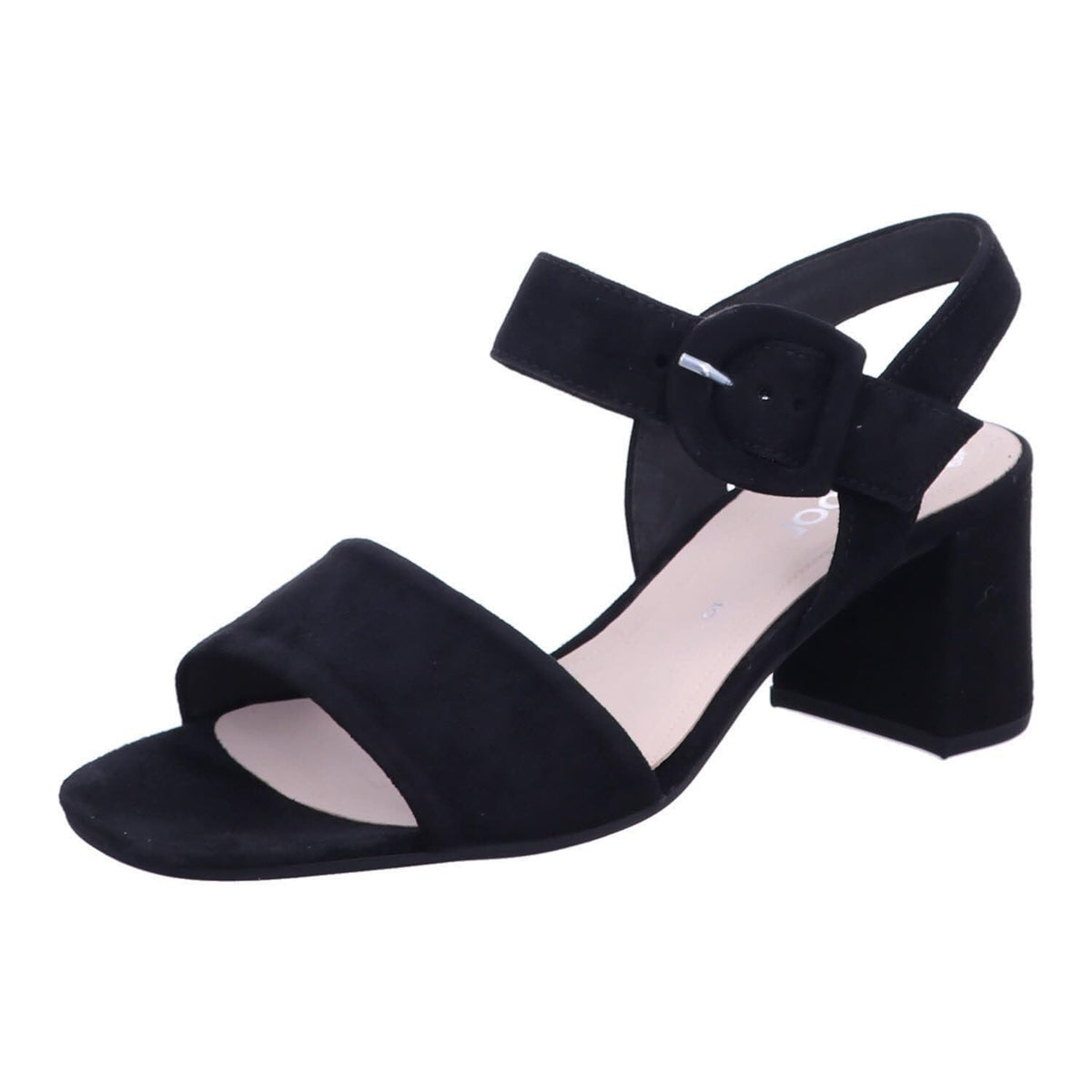 Gabor Women Sandals Black Textile Leather Size 6.5 UK
