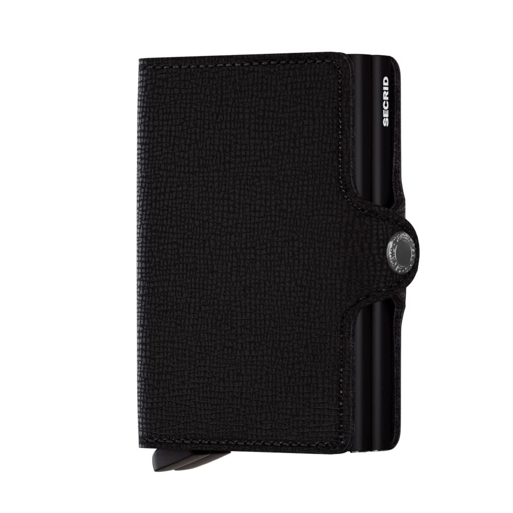 Secrid Twinwallet RFID Card Holder - Black Leather Wallet for Men & Women