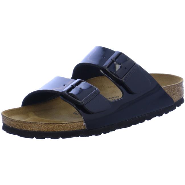 Birkenstock Arizona Patent Birko-Flor Slides Sandals Shoes Thongs black narrow - Bartel-Shop