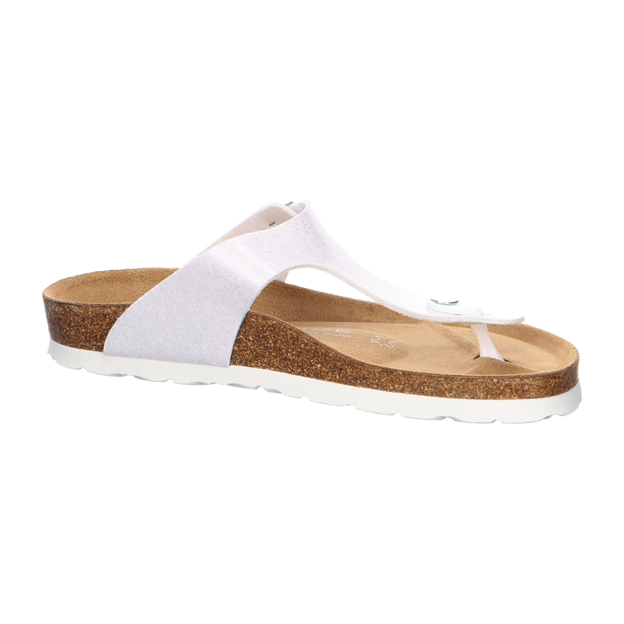 Rohde Women's White Thong Sandals with Buckle Flat Heel Spring Summer
