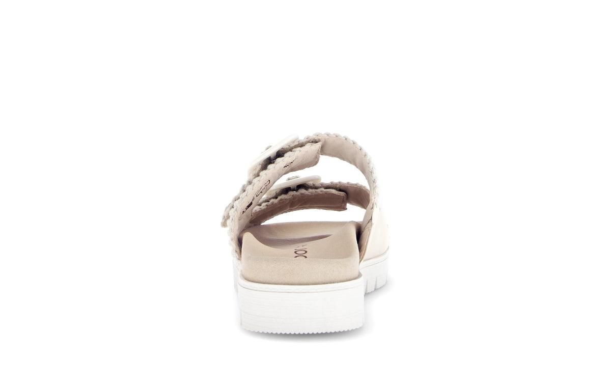 Gabor Women Mules Patent Leather Creme Size 39 EU Backless Slipper Comfort
