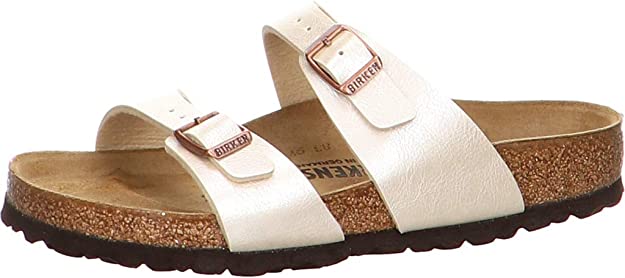 Birkenstock Sydney sandals graceful pearl white Birko-Flor - Bartel-Shop
