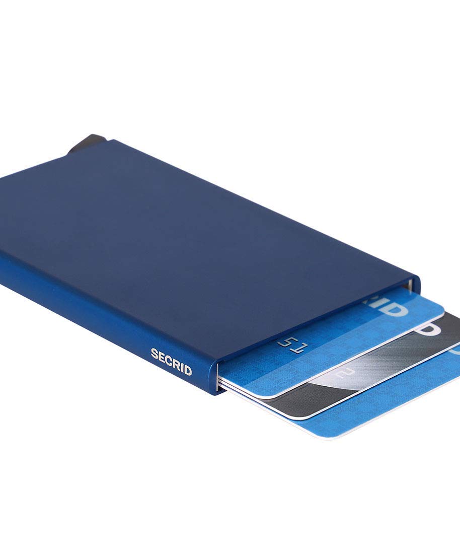 Secrid Cardprotector Blue Aluminium Wallet - RFID Safe Card Holder for 4-6 Cards