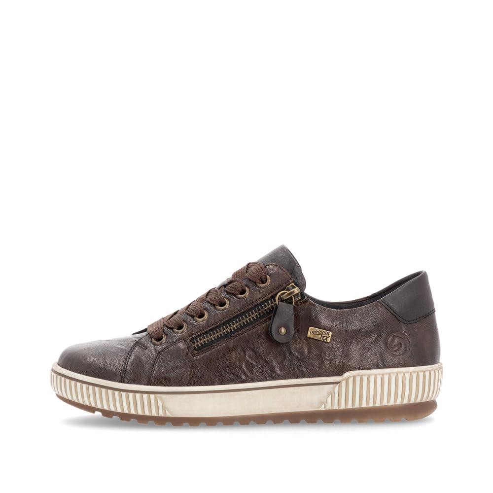 Remonte Women Low-Top Sneakers Leather Brown Size 38 EU RemonteTEX