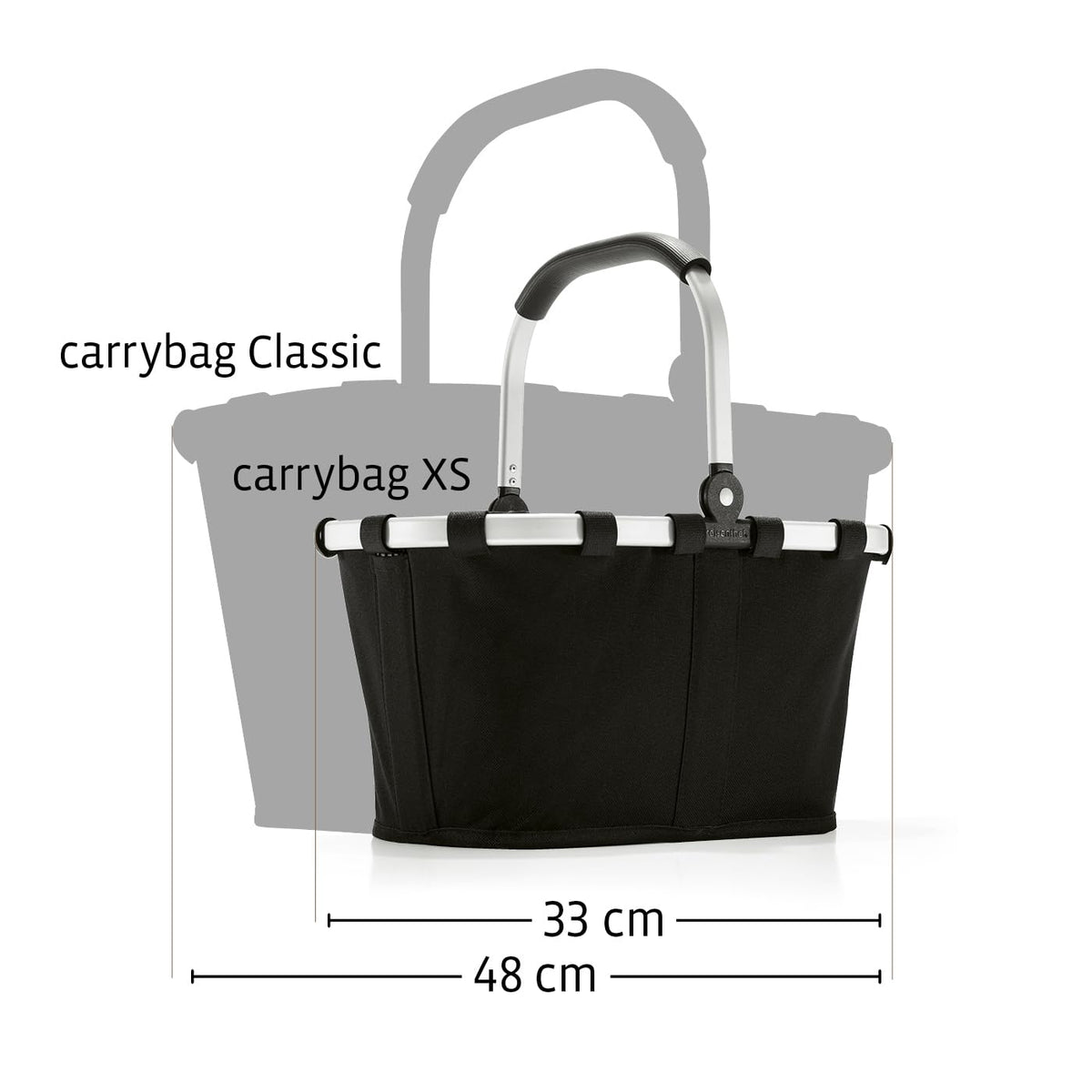 reisenthel Carrybag XS Frame Glossy Dots Black - Polka Dot Shopping Bag