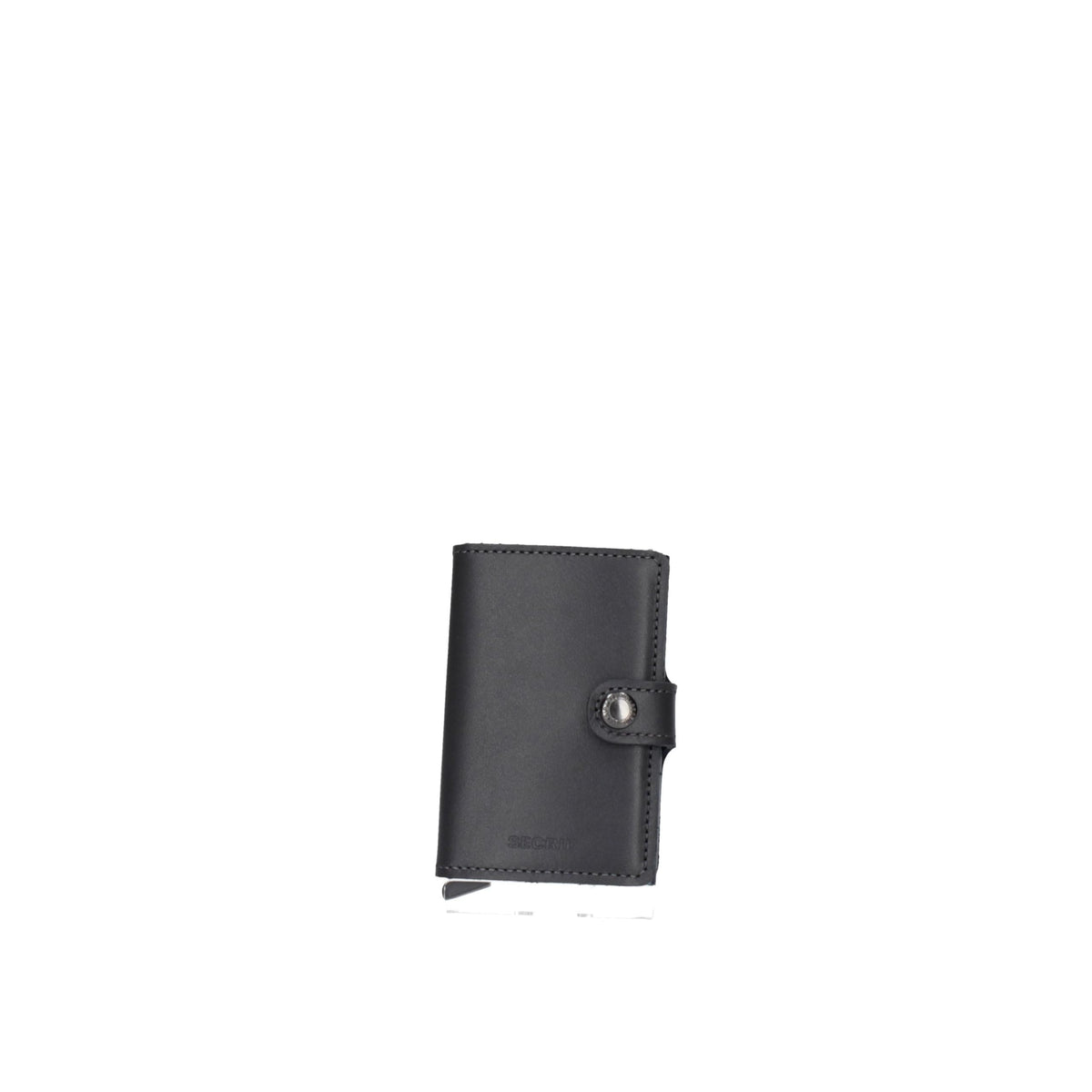 Secrid Miniwallet Original RFID Wallet - Grey Aluminum & Leather Card Holder