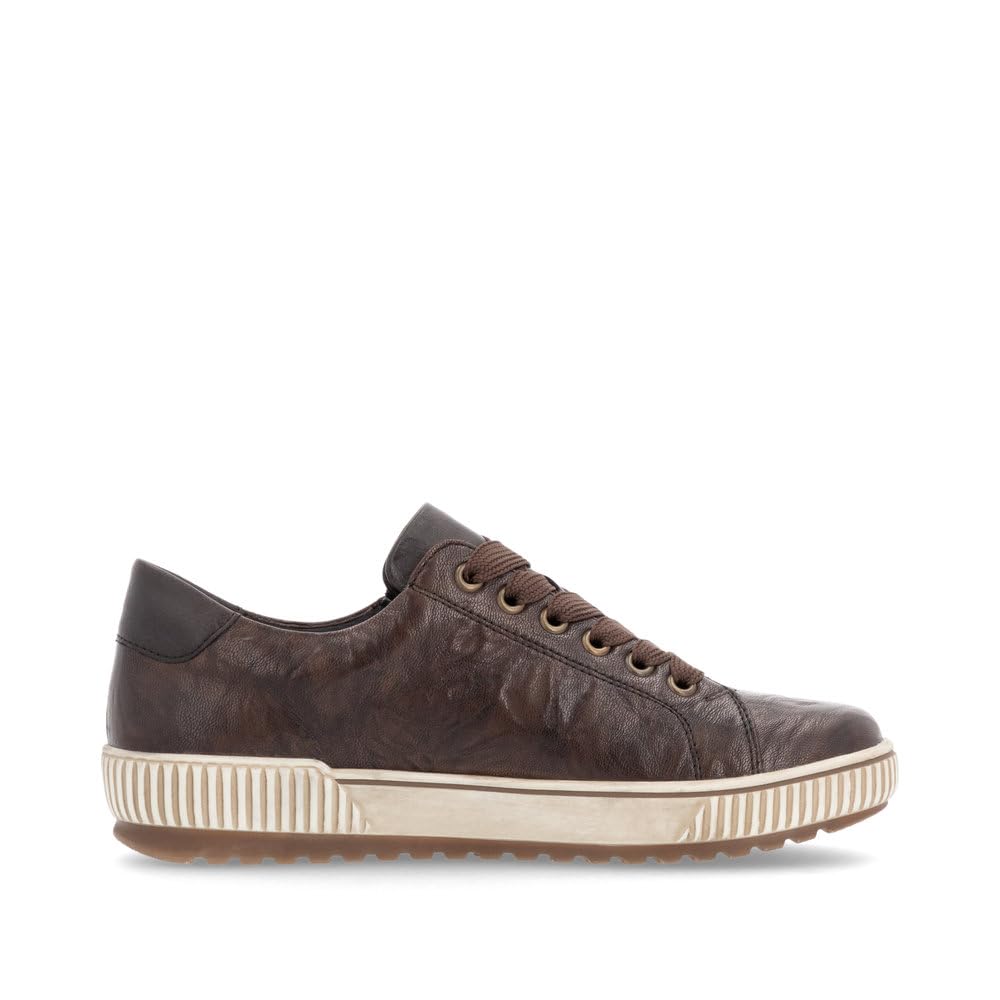 Remonte Women Low-Top Sneakers Leather Brown Size 38 EU RemonteTEX