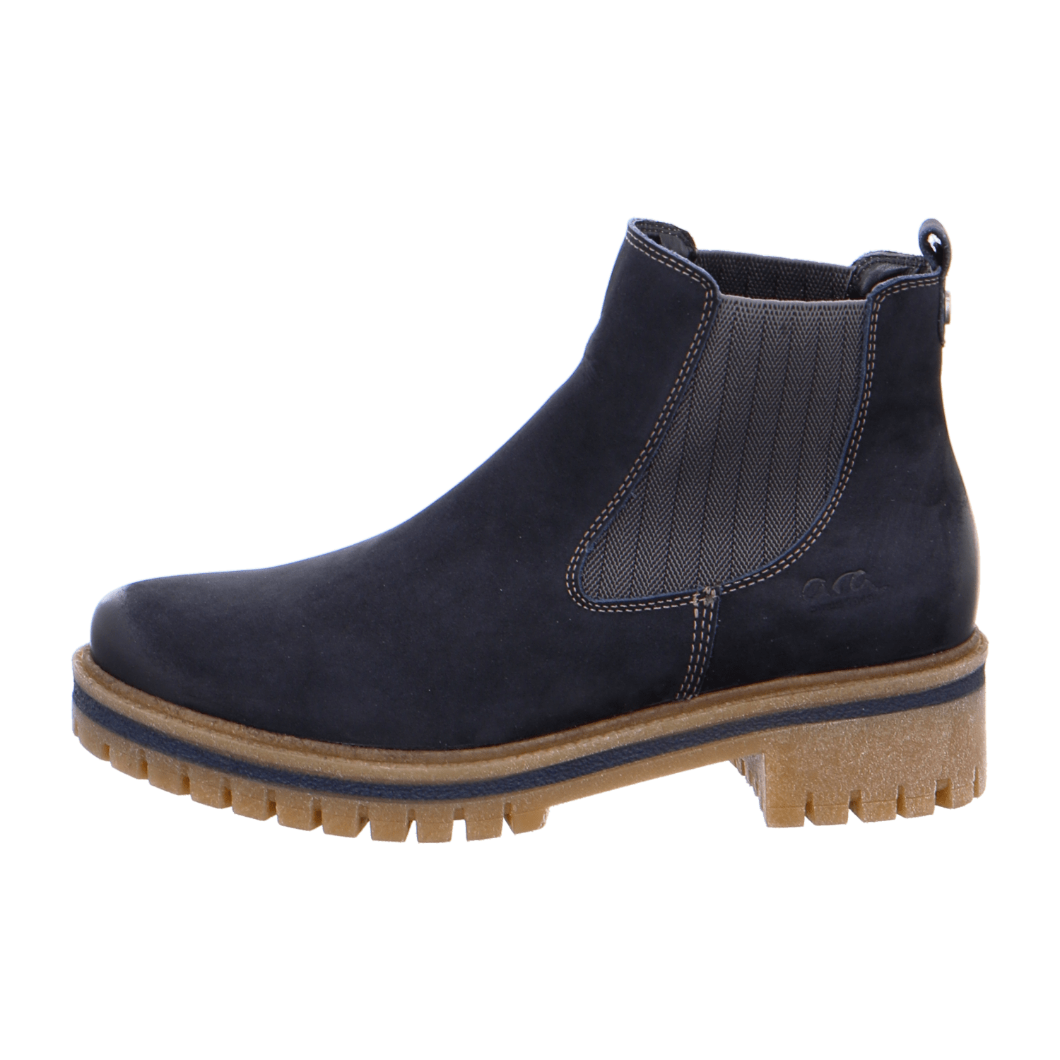ARA JACKSON Women's Leather Chelsea Boots Blue Nubuck Slip-On - Bartel-Shop