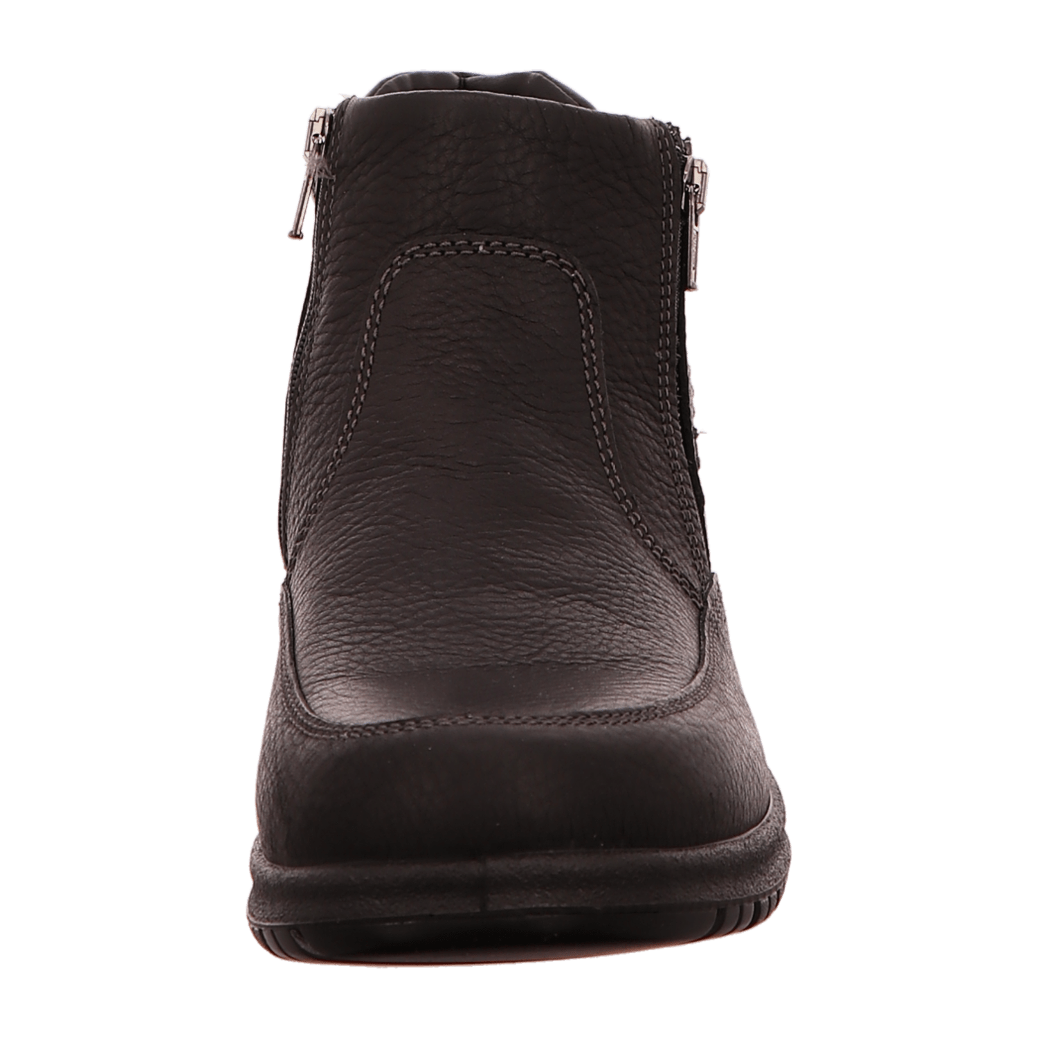 ARA 61 Men's Slip-On Boots in Smooth Leather, Black with Zipper and Gore-Tex Lining