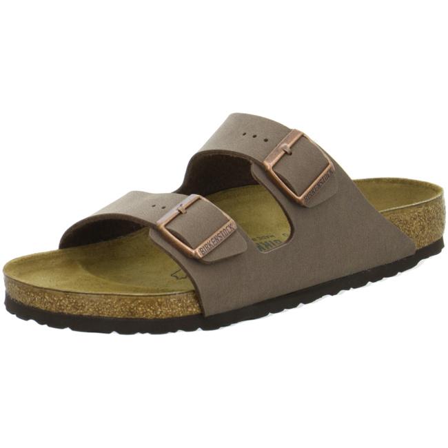 Birkenstock Arizona Mens Womens Sandals Slides Shoes Birko-Flor Nubuck Mocca regular - Bartel-Shop