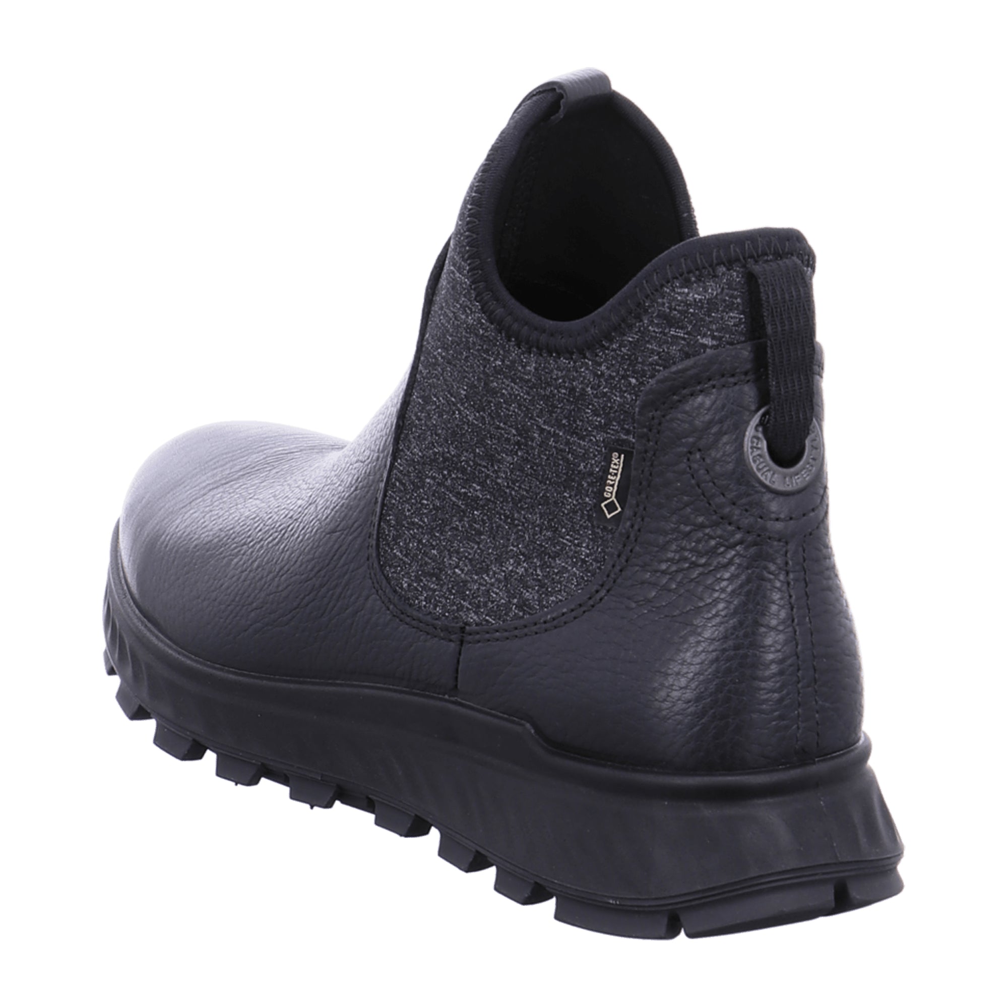 ECCO EXOSTRIKE Women’s Ankle Boot with Zip - Waterproof, Breathable Gore-Tex, Black Leather