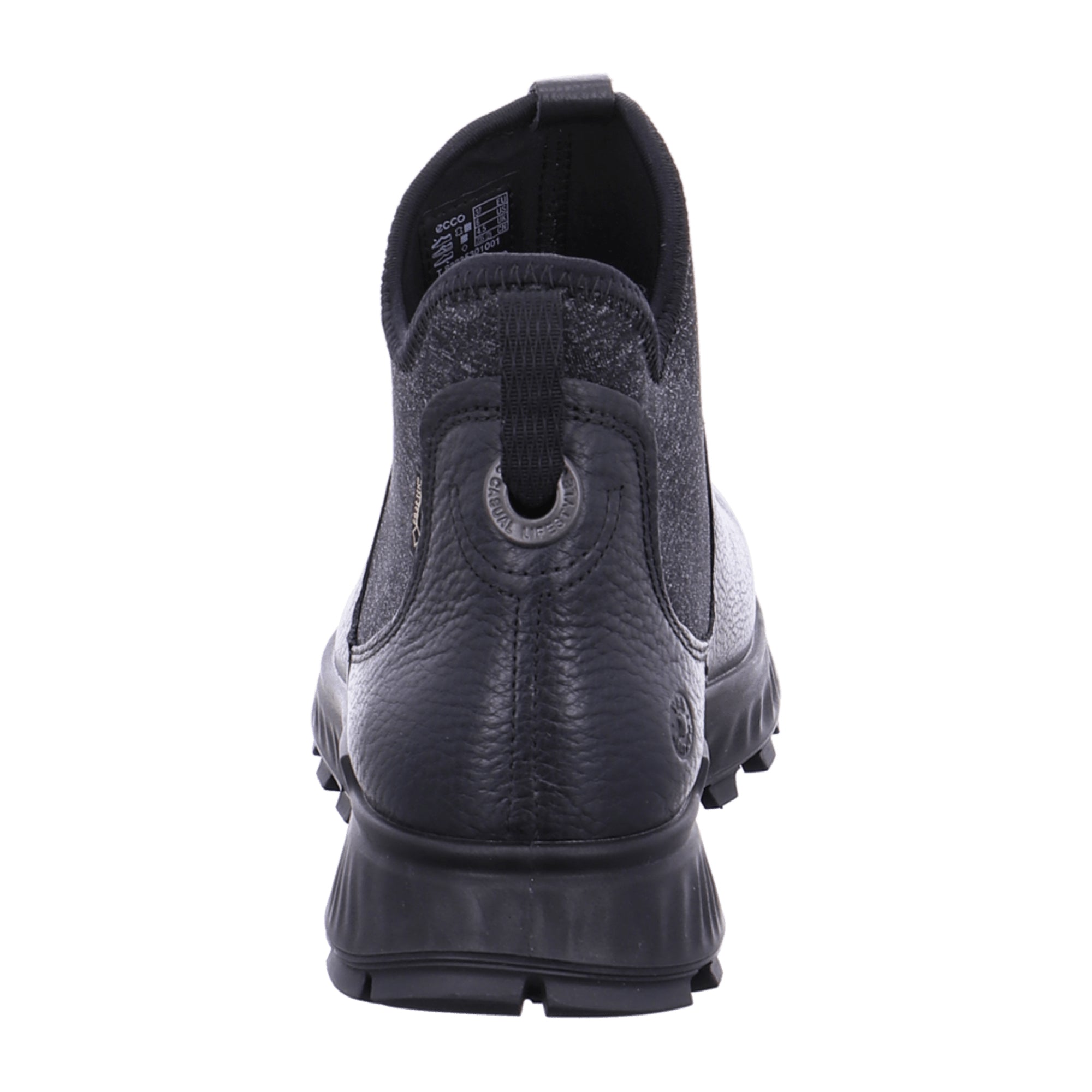 ECCO EXOSTRIKE Women’s Ankle Boot with Zip - Waterproof, Breathable Gore-Tex, Black Leather