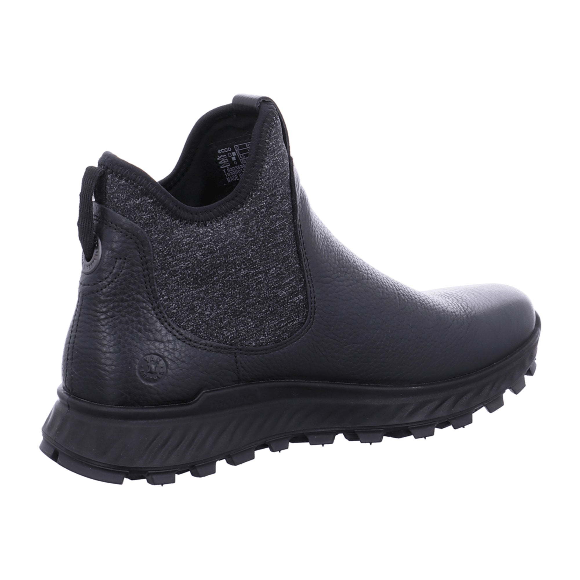 ECCO EXOSTRIKE Women’s Ankle Boot with Zip - Waterproof, Breathable Gore-Tex, Black Leather