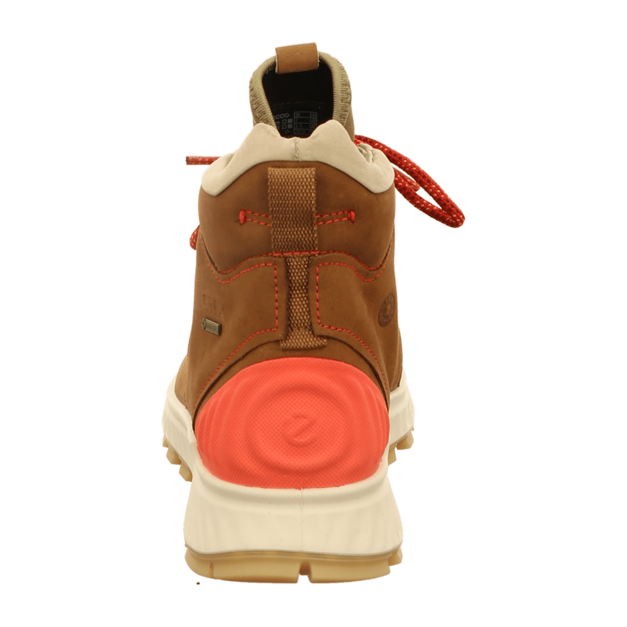 ECCO EXOSTRIKE Women's Lace-Up Ankle Boots in Brown Yak Leather with Gore-Tex