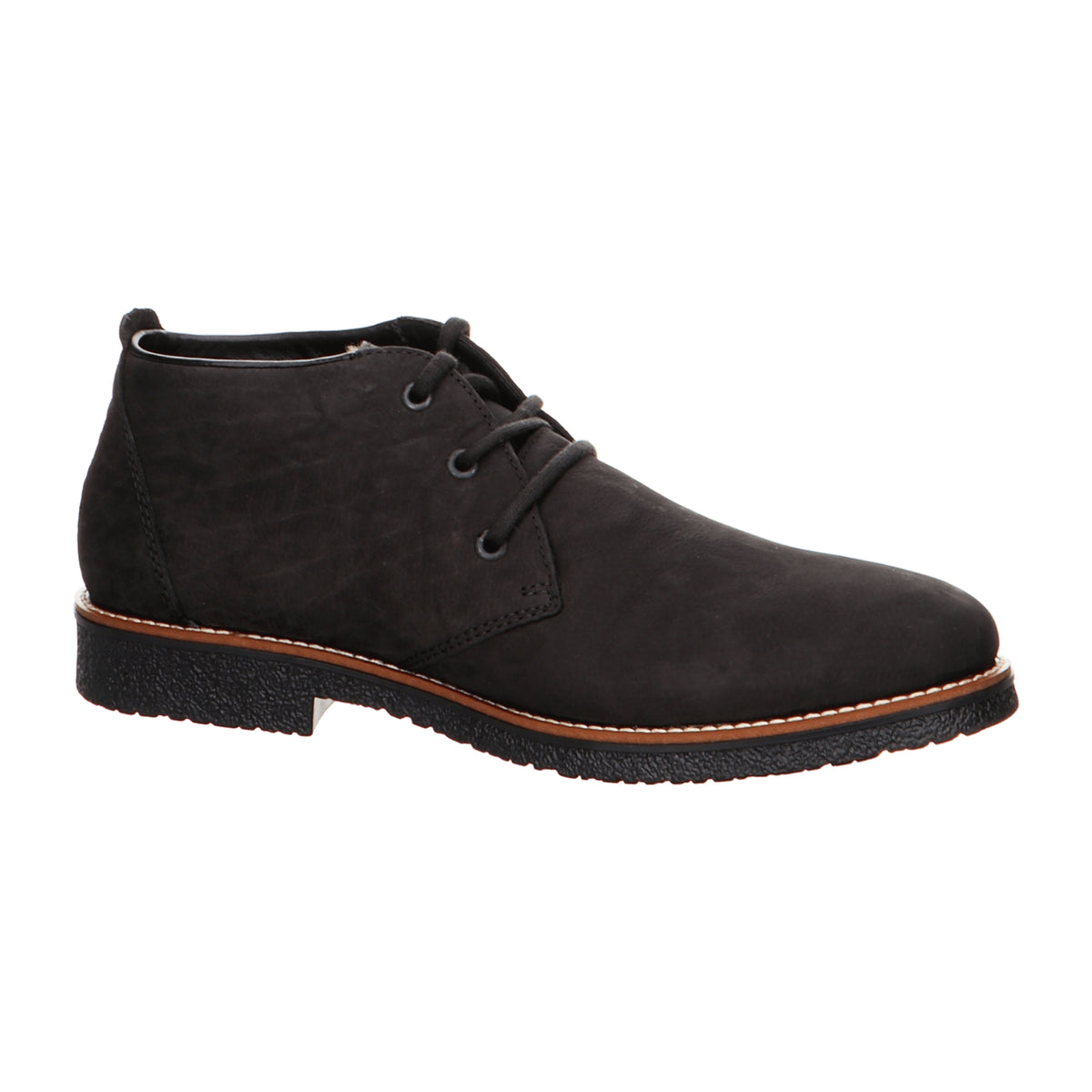 Rieker Black Nubuck Leather Winter Boots with Warm Lining and Comfortable Sole - Bartel-Shop
