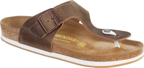 Birkenstock thong sandal Ramses tabacco brown oiled leather - Bartel-Shop
