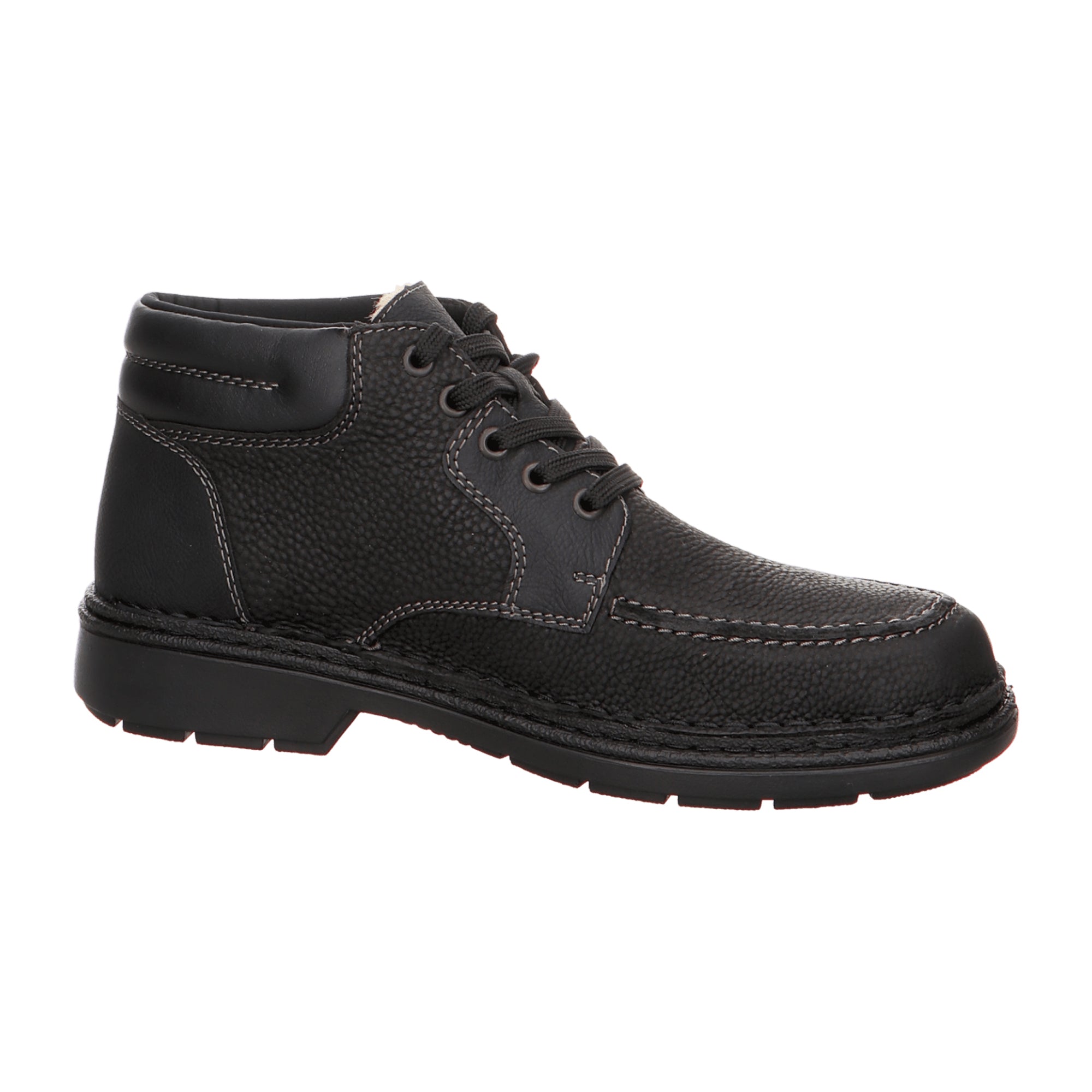 Rieker Men's Comfort Boots Black Synthetic Lace-Up Round Toe Winter Shoes - Bartel-Shop