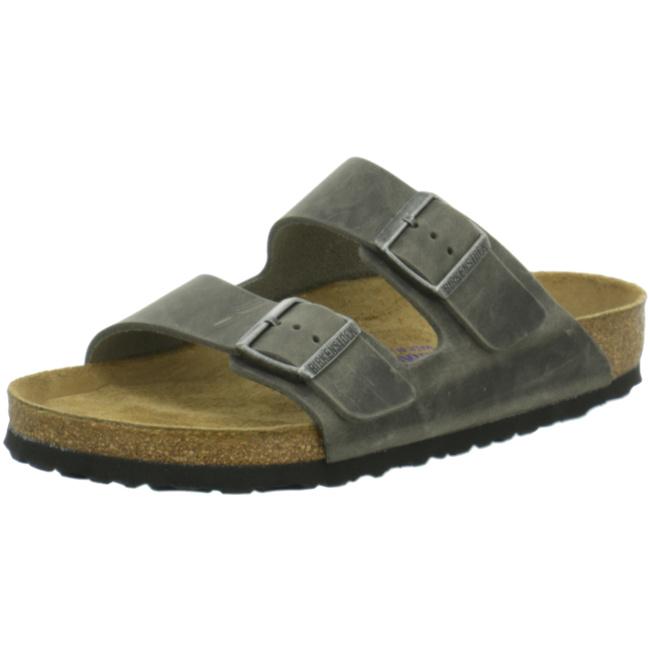 Birkenstock Arizona Mens Womens Sandals Slides Shoes Iron SFB Leather regular - Bartel-Shop