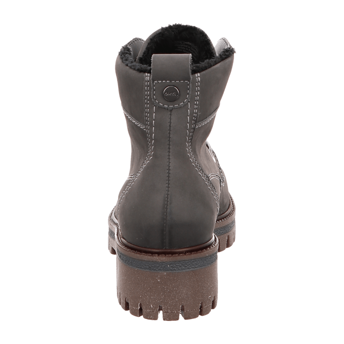 ARA JACKSON Women's Gray Smooth Leather Lace-Up Shoes with Round Toe - Bartel-Shop