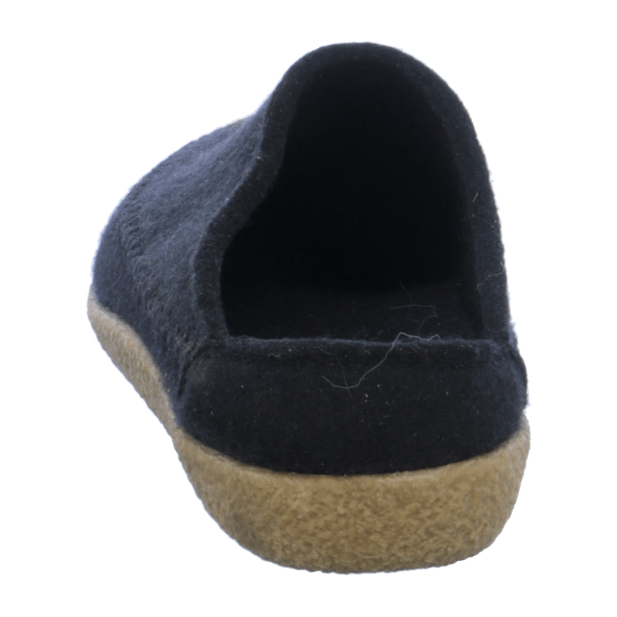 Men's Haflinger Black Wool Slippers - Stylish & Durable