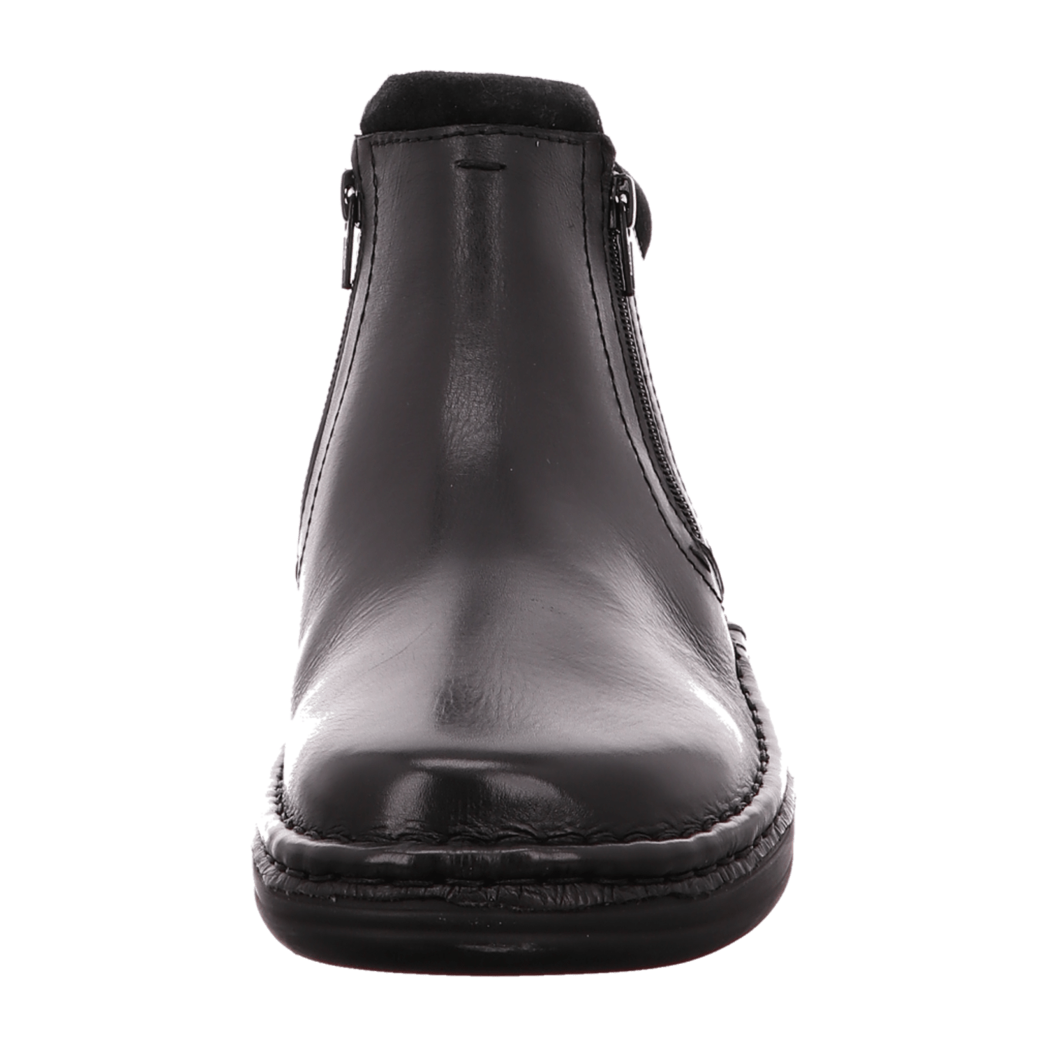 ARA BEN Men's Boots Classic Smooth Leather Zip-Up Boots with Warm Lining, Black - Bartel-Shop