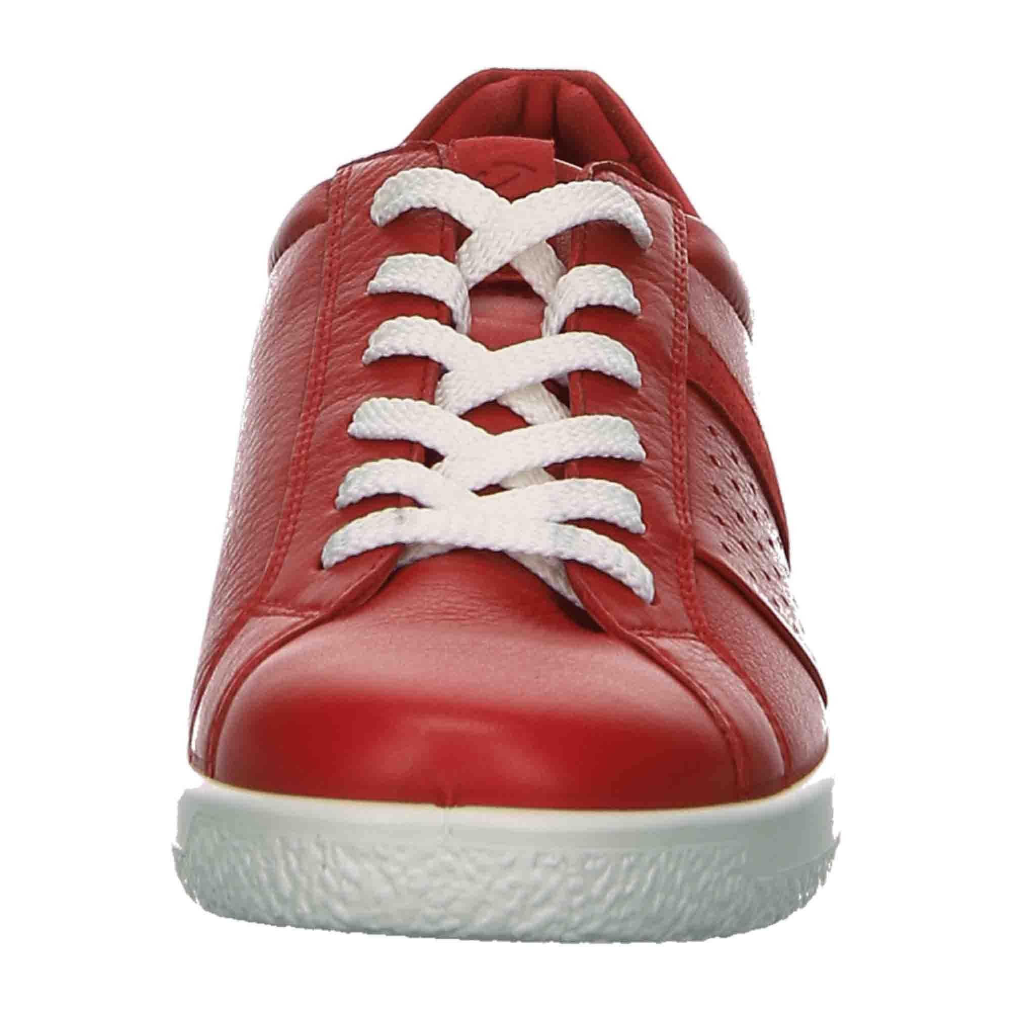 Ecco Leisure Comfort Lace-Up Sneaker for Women in Red