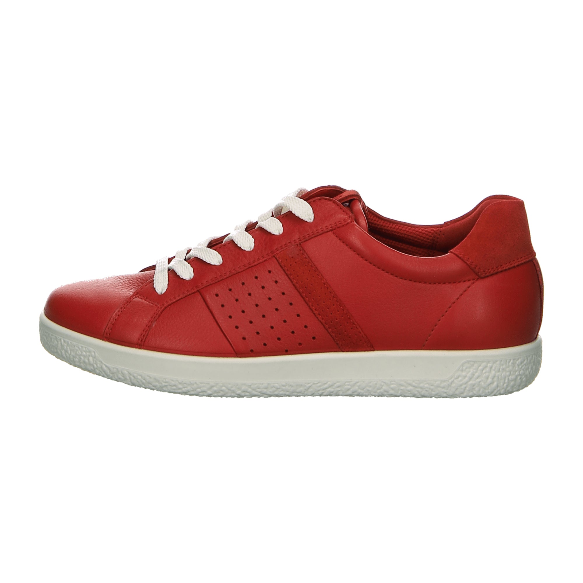 Ecco Leisure Comfort Lace-Up Sneaker for Women in Red