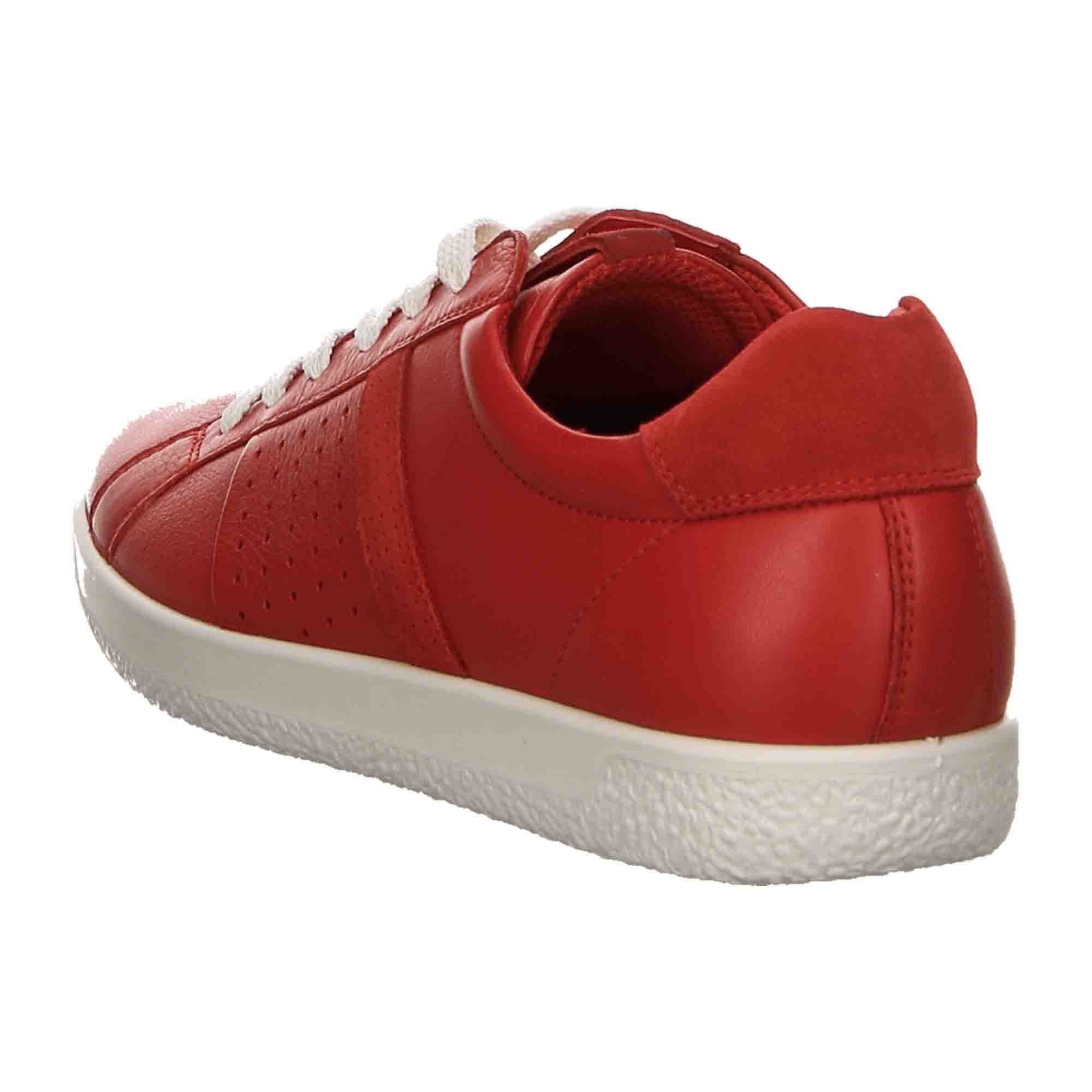 Ecco Leisure Comfort Lace-Up Sneaker for Women in Red