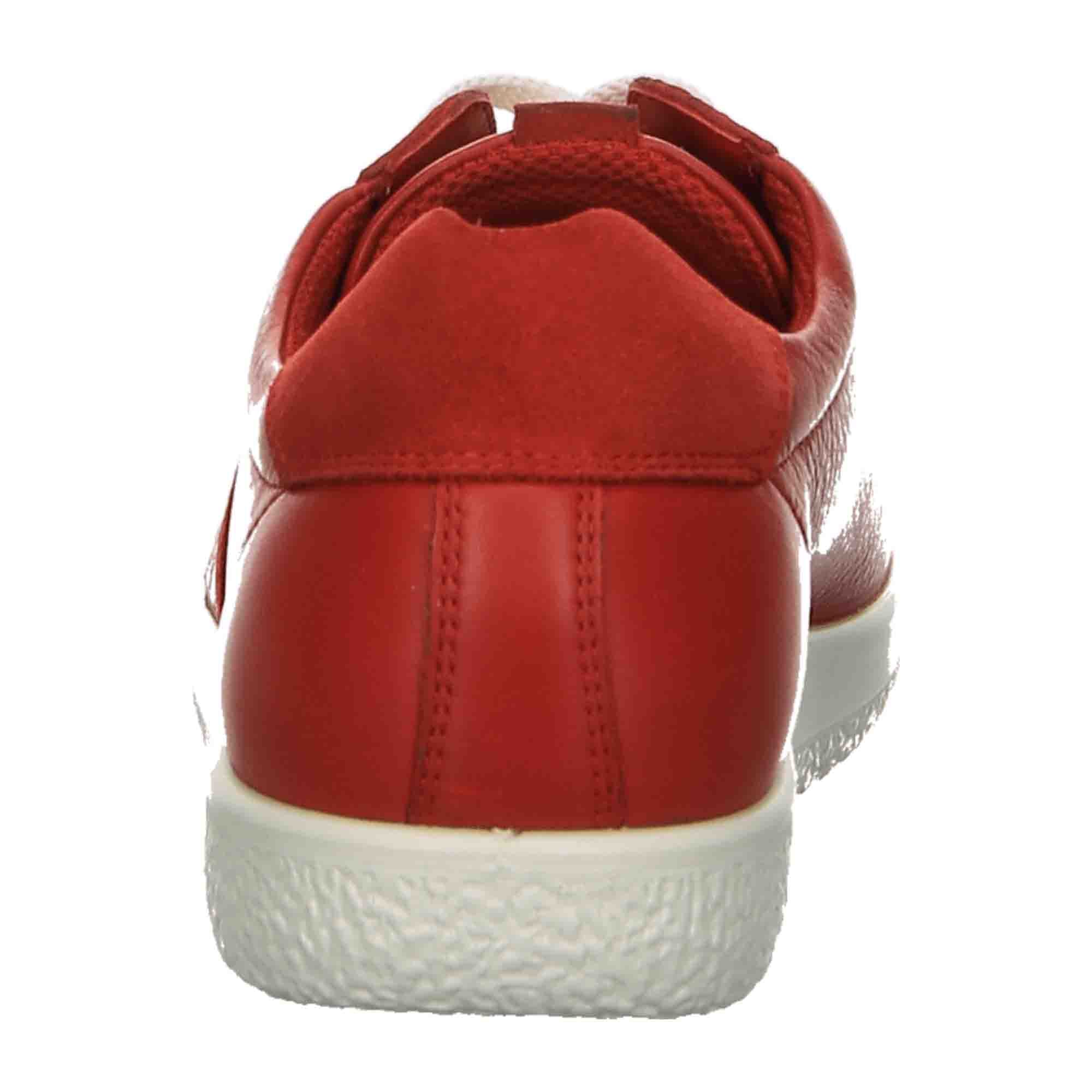 Ecco Leisure Comfort Lace-Up Sneaker for Women in Red